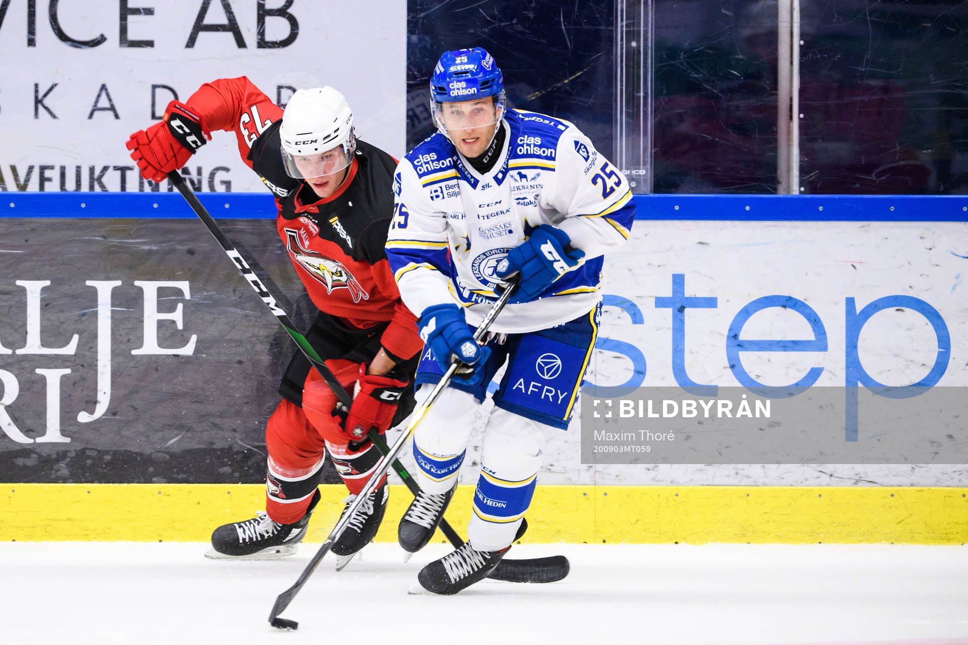 Malmö Redhawks Adam Ollas Mattsson och Leksands Carter