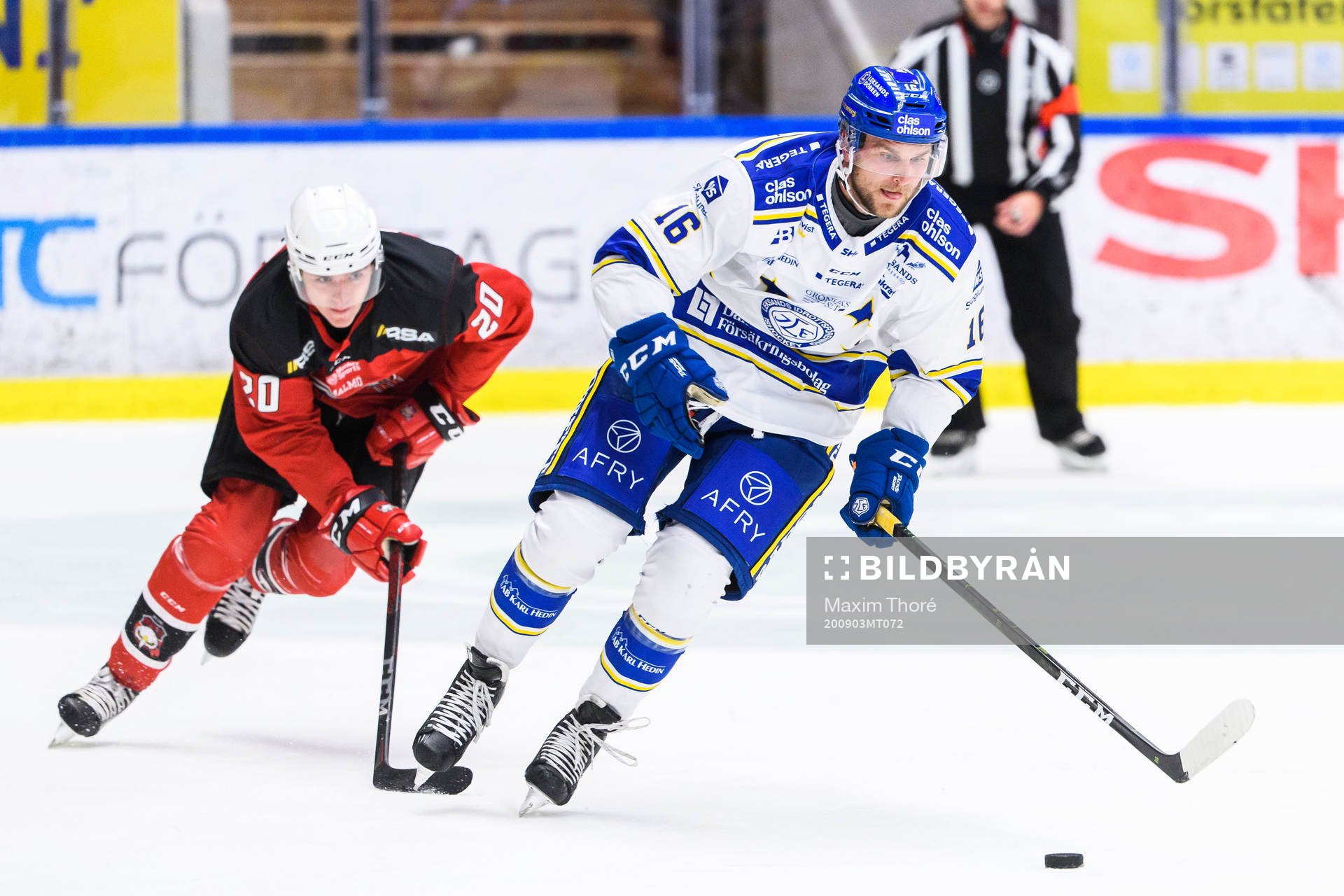 Malmö Redhawks Helge Grans och Leksands Daniel Gunnarsson
