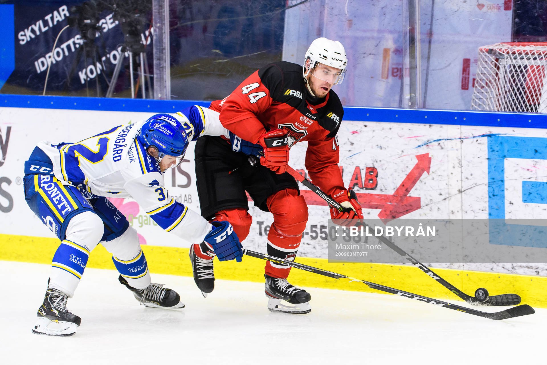 Leksands Kasper Kandergård och Malmö Redhawks Jesper