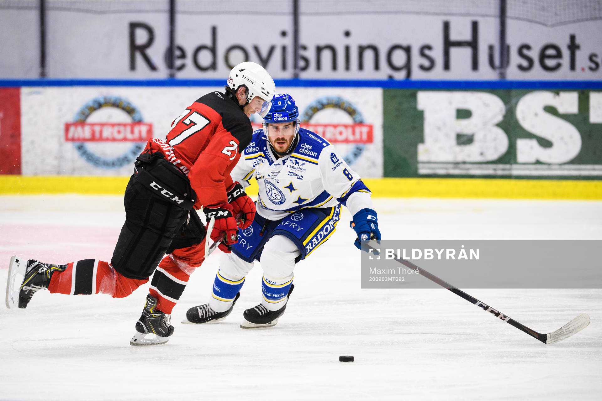 Malmö Redhawks Pontus Westerholm och Leksands Matt Caito
