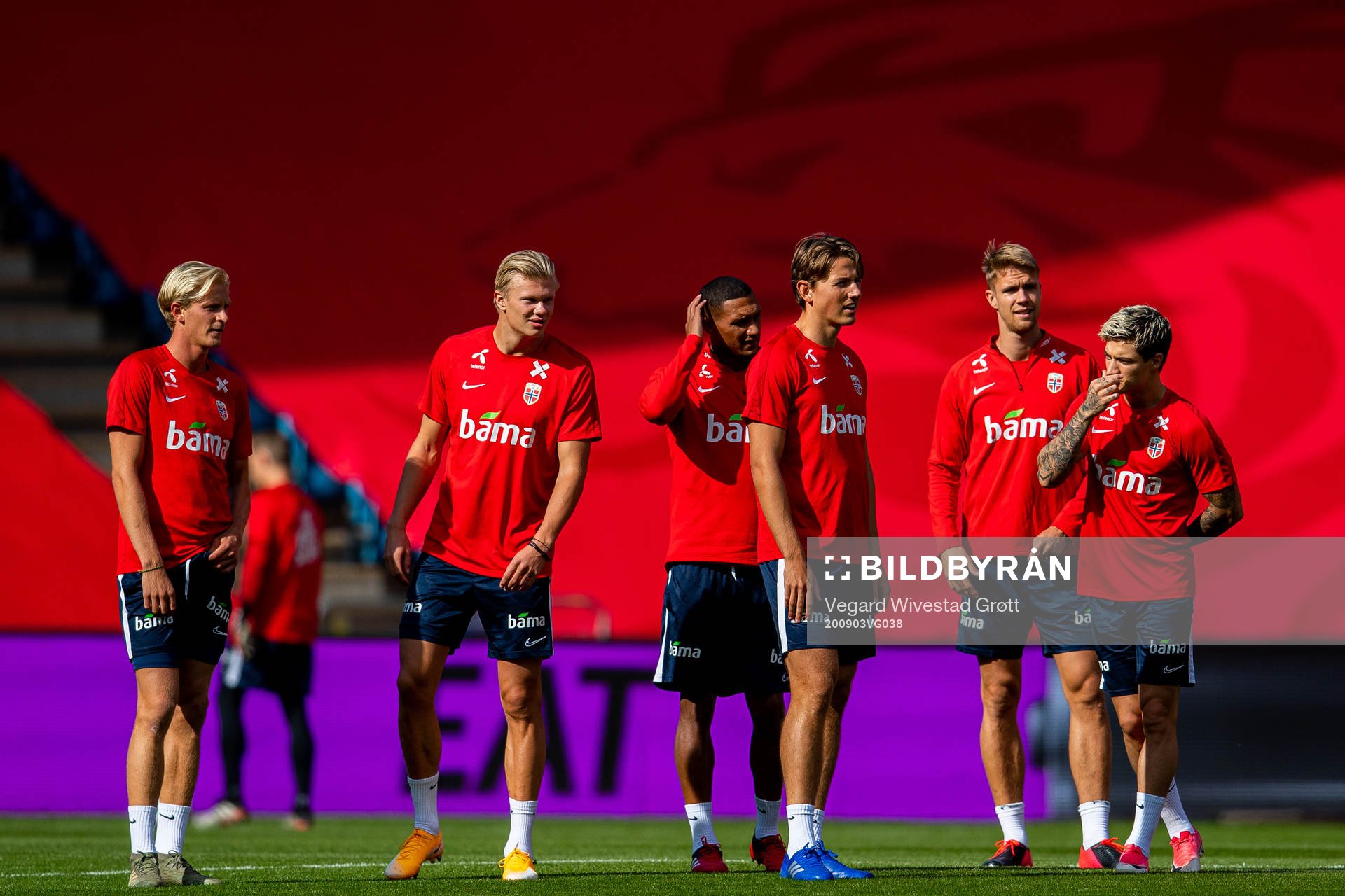 Morten Thorsby, Erling Braut Haaland, Ruben Gabrielsen,