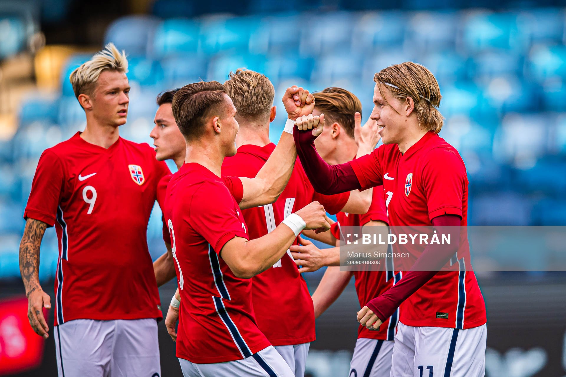 Jens Petter Hauge of Norway celebrates