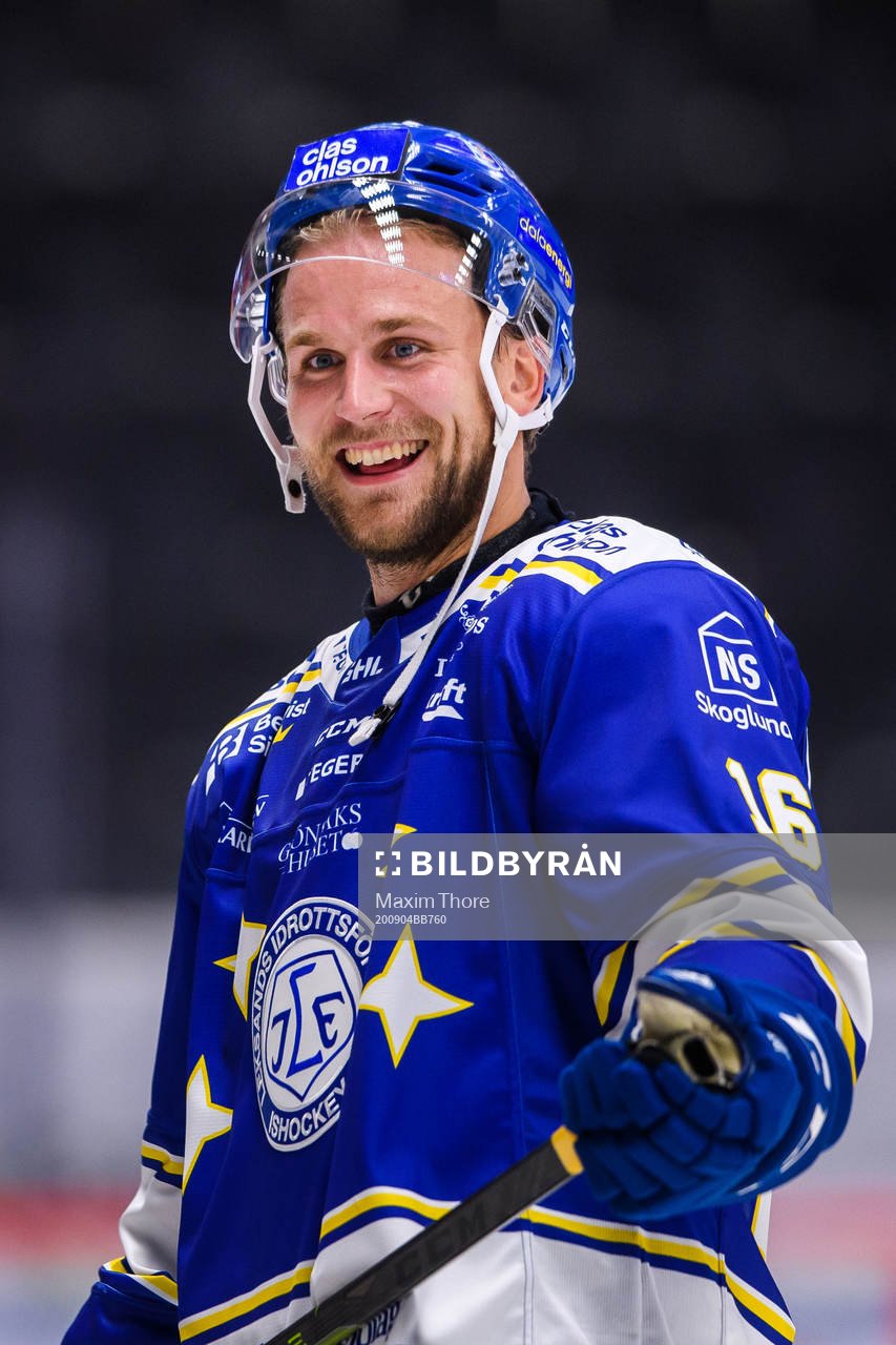 Leksands Daniel Gunnarsson jublar