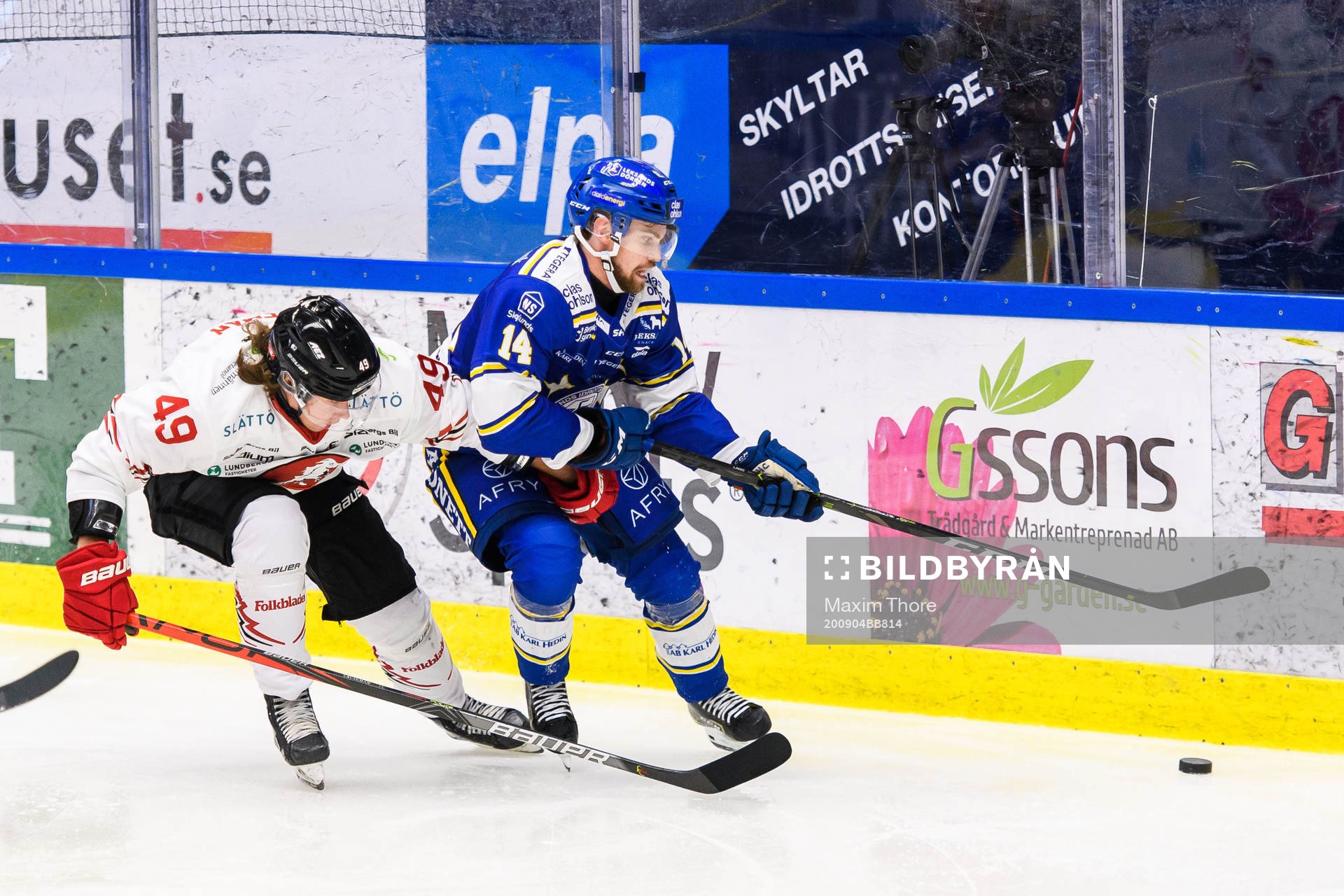 Vita Hästens Filip Cruseman och Leksands Oskar Lang