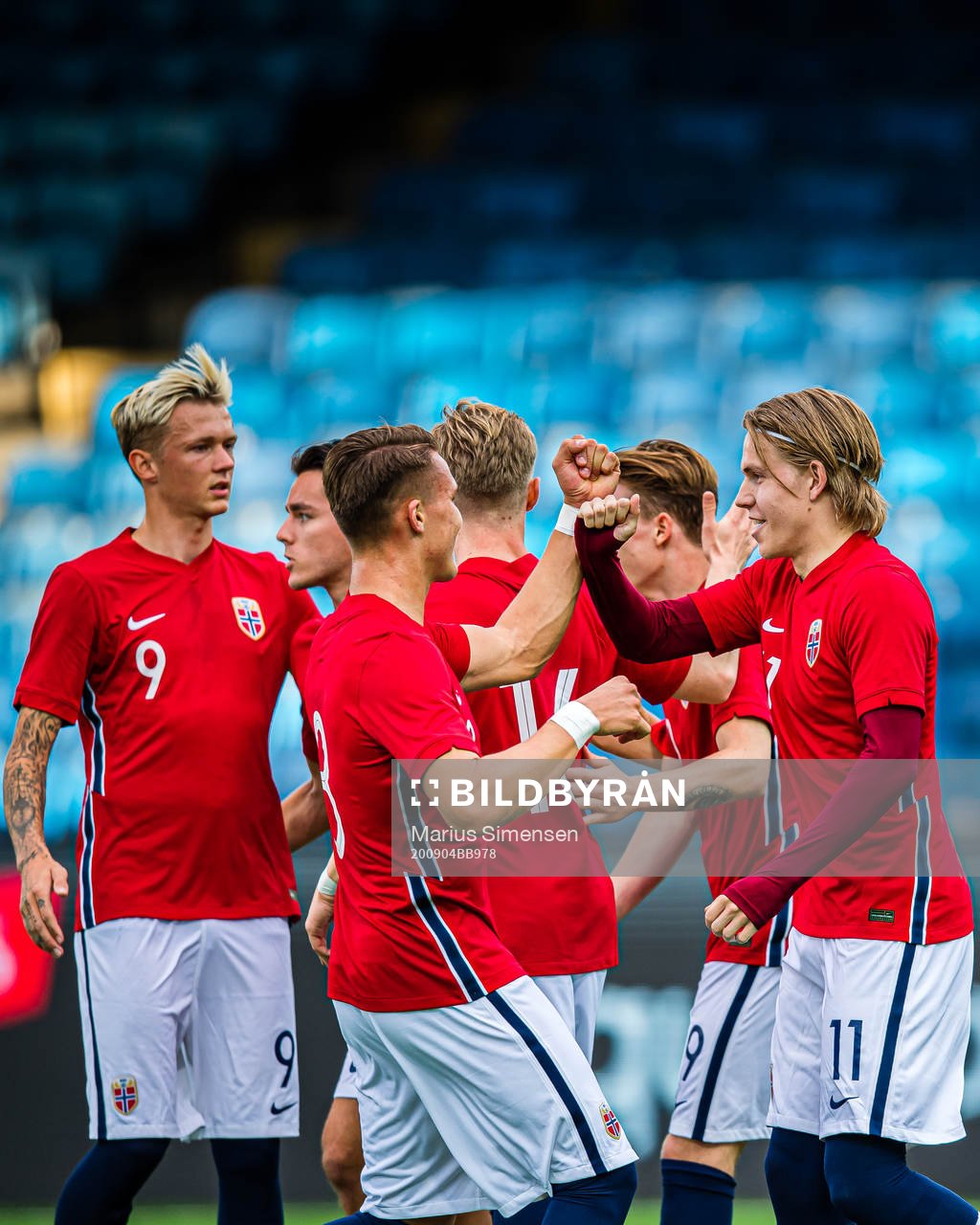 Jens Petter Hauge of Norway celebrates