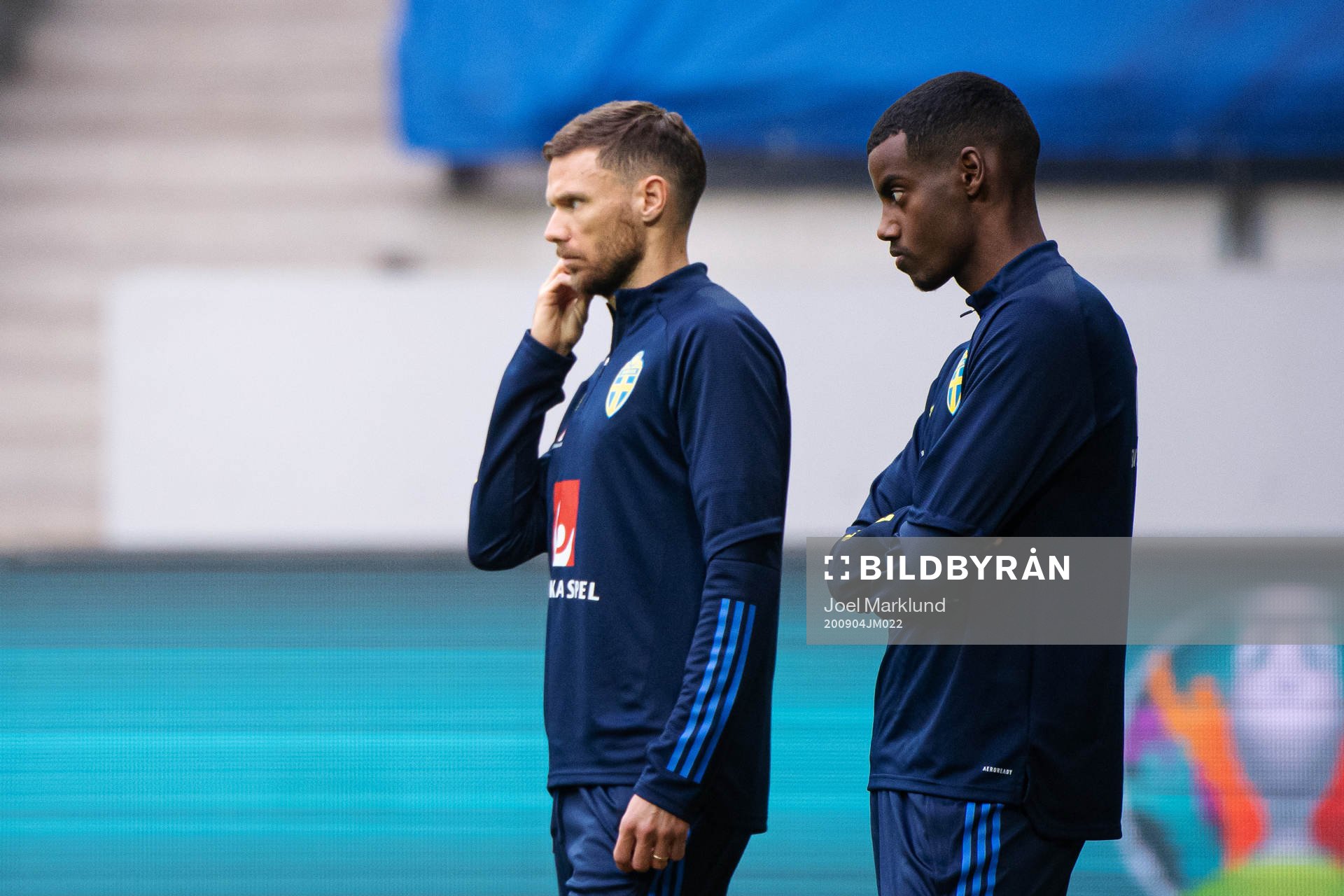 Marcus Berg and Alexander Isak of the Swedish national