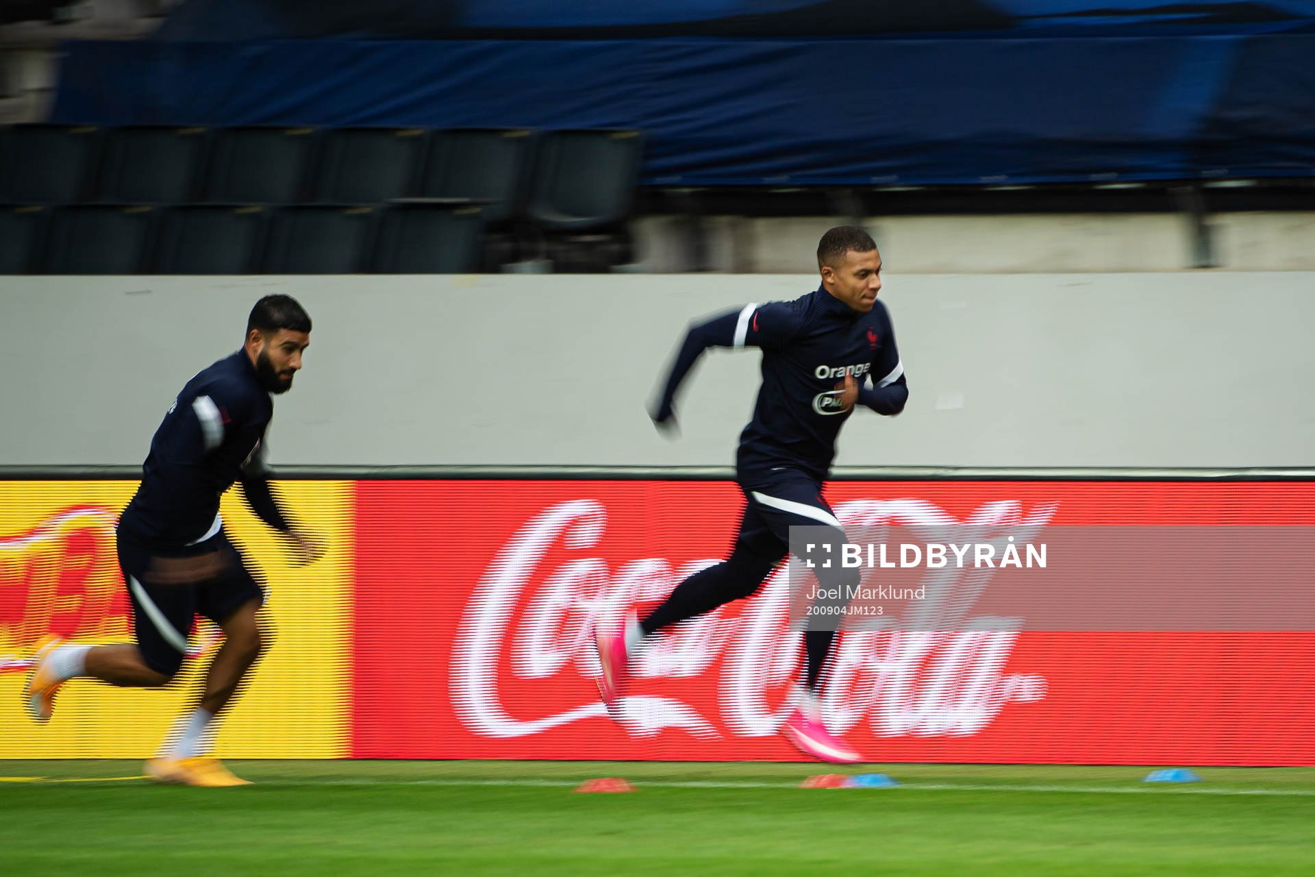 Nabil Fekir and Kylian Mbappé of the French national
