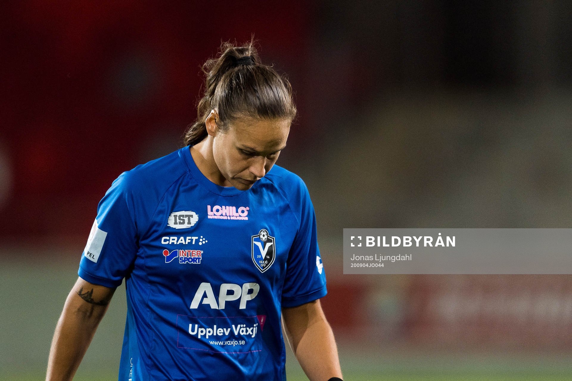 Växjös målvakt Katlynn Fraine deppar
