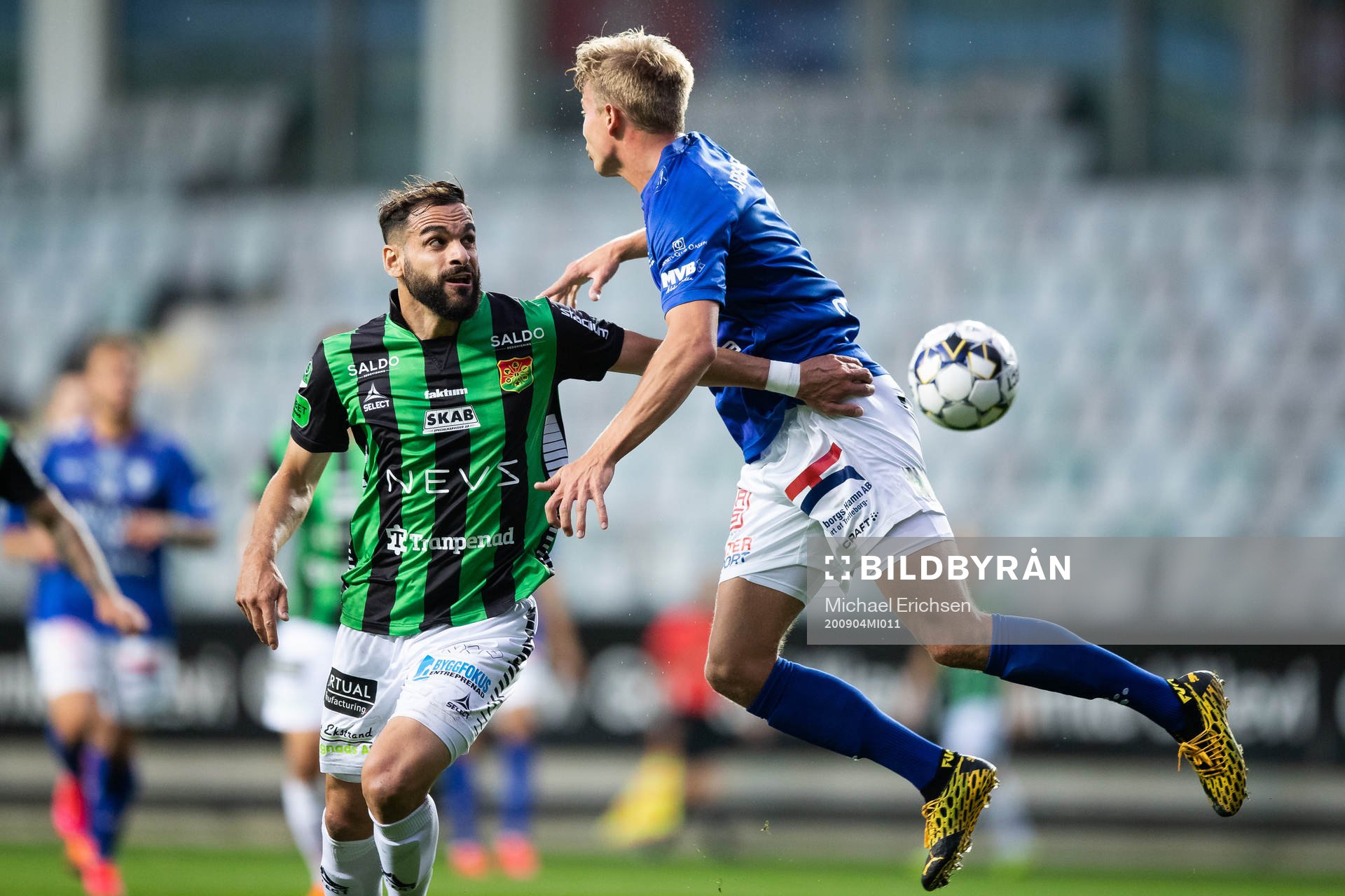 GAIS Mervan Celik och Trelleborgs Niklas Vesterlund