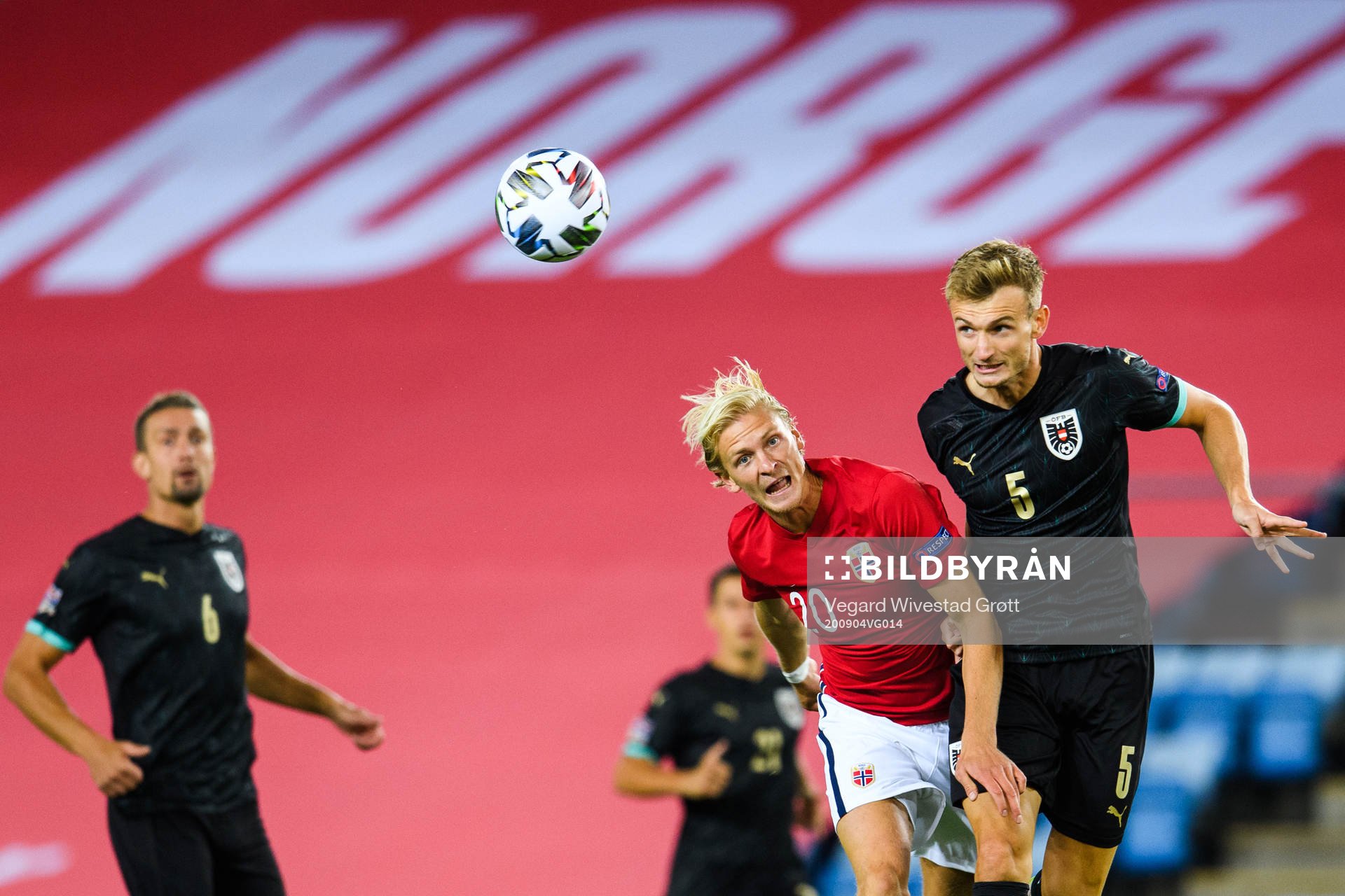 Morten Thorsby of Norway and Stefan Posch of Austria