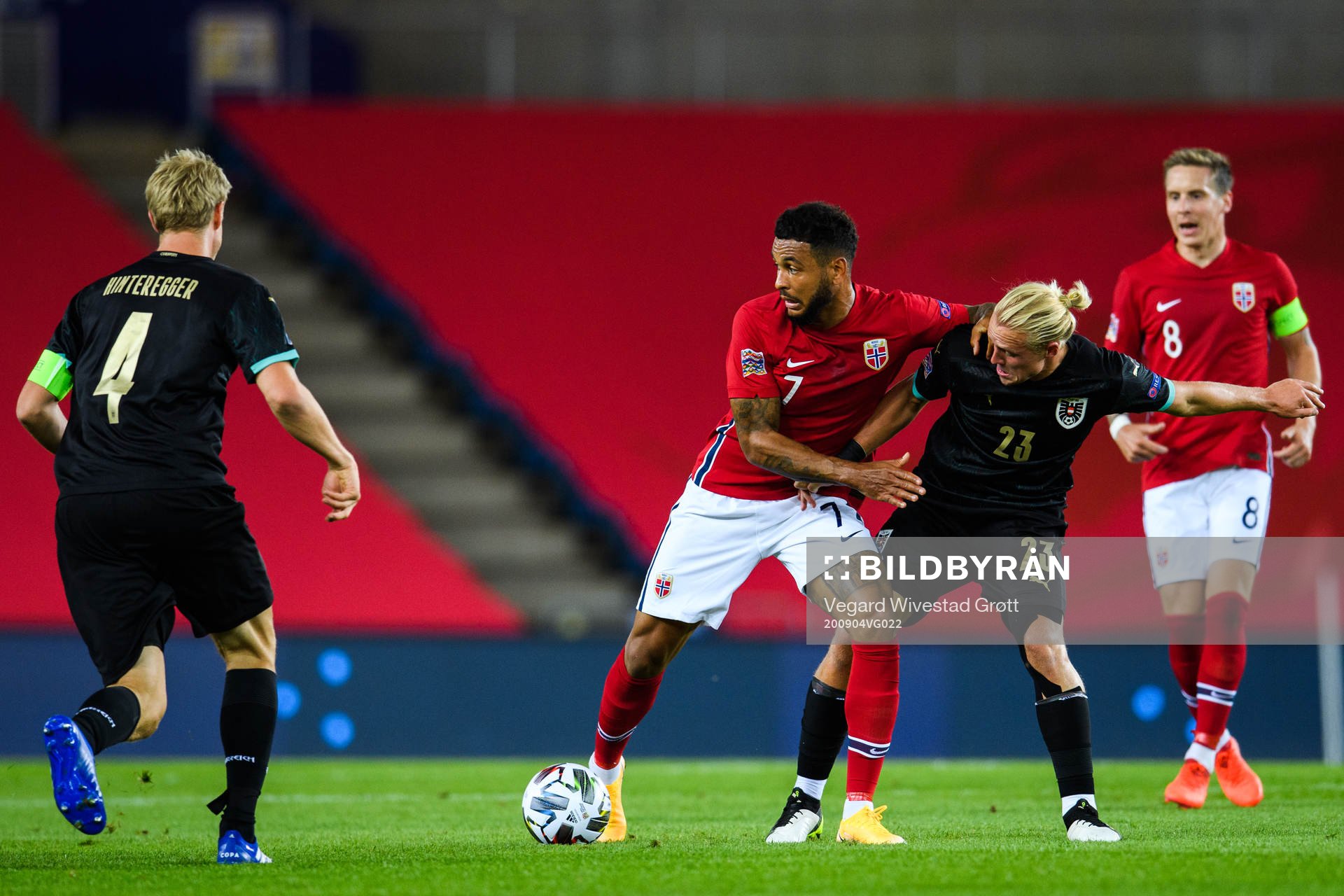 Joshua King of Norway and Xaver Schlager of Austria