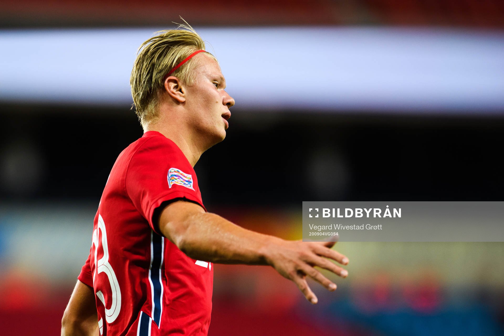 Erling Braut Haaland of Norway celebrates the 1-2 goal