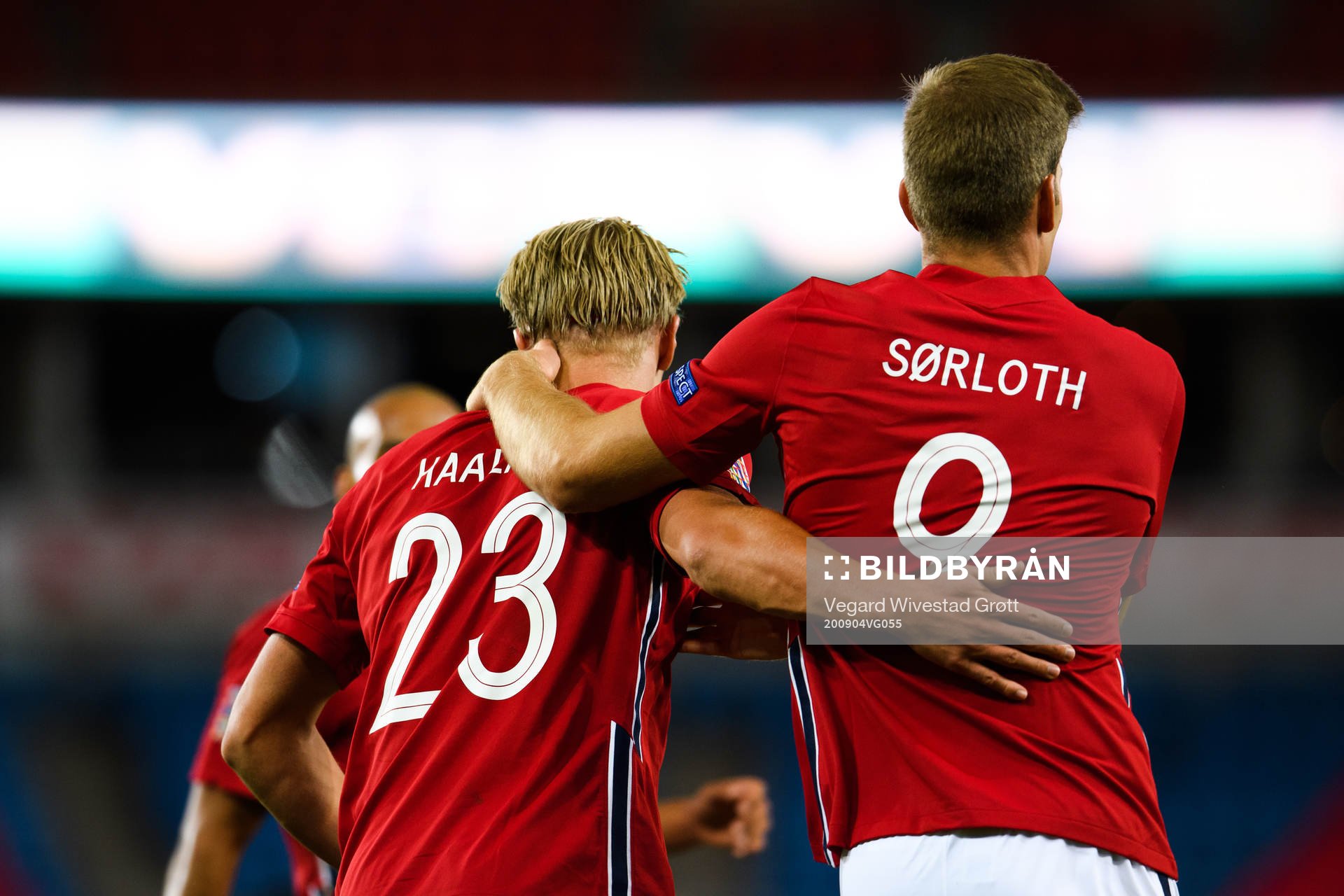 Erling Braut Haaland and Alexander Sørloth of Norway