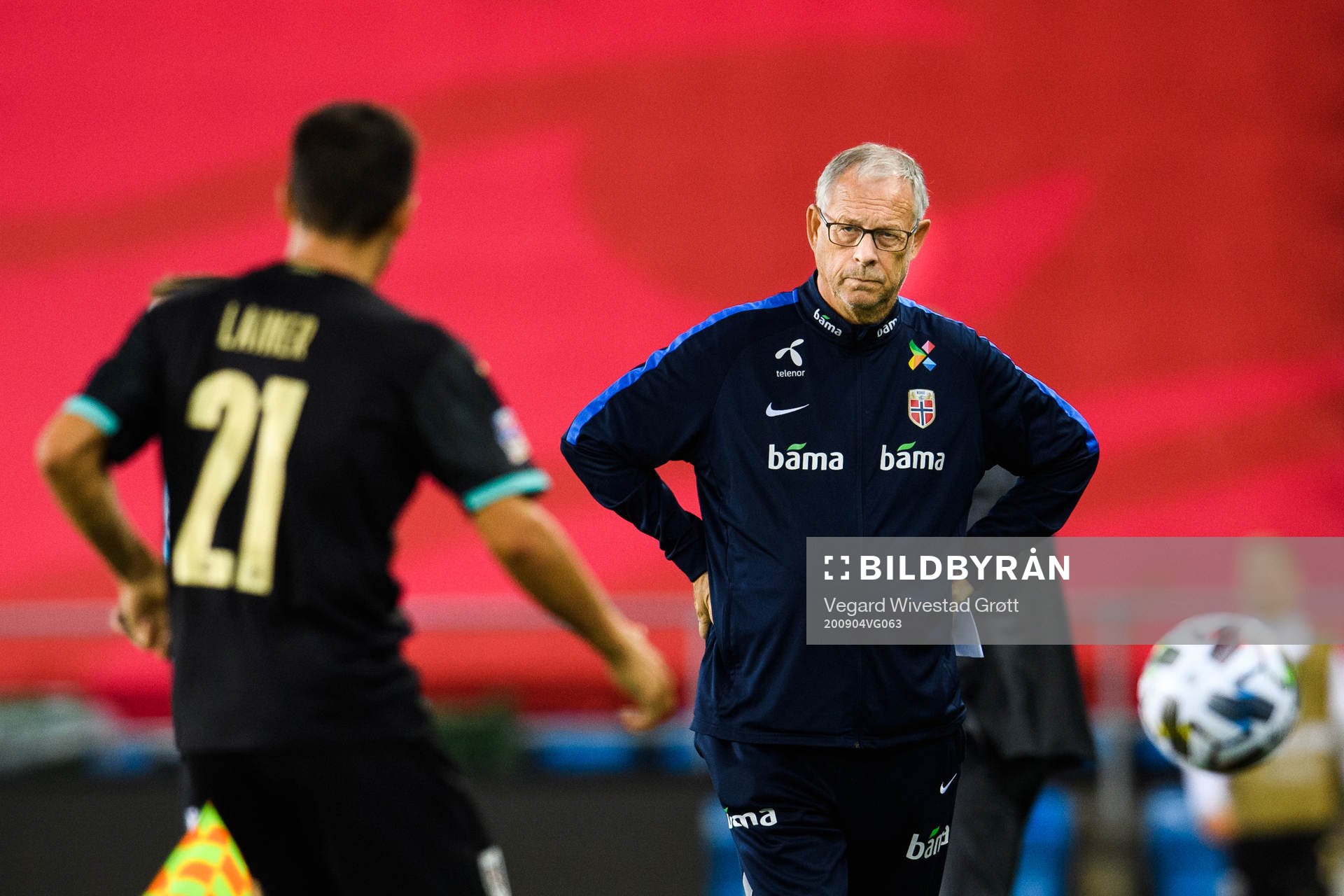 Lars Lagerbäck, head coach of Norway