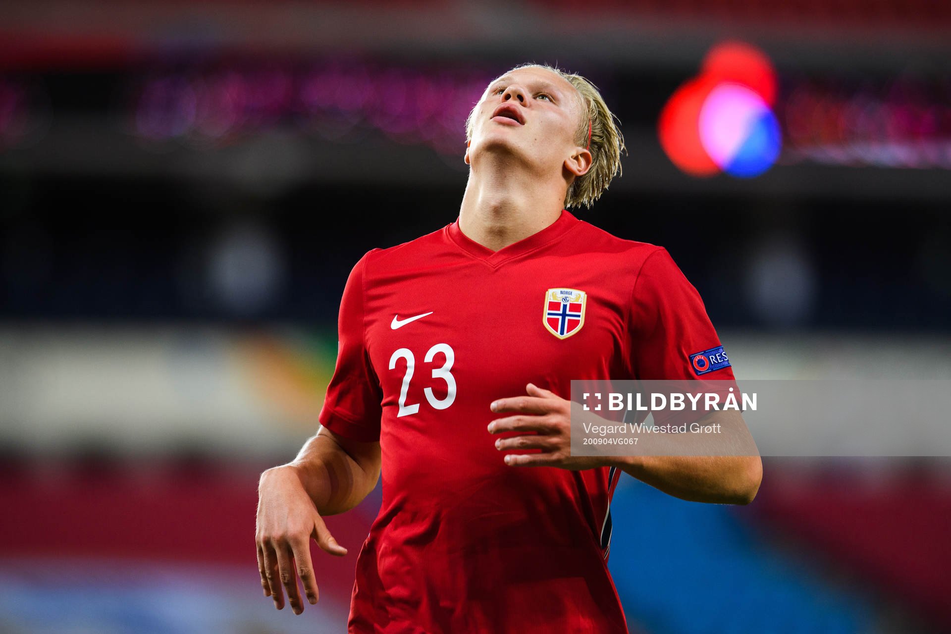 Erling Braut Haaland of Norway looks dejected