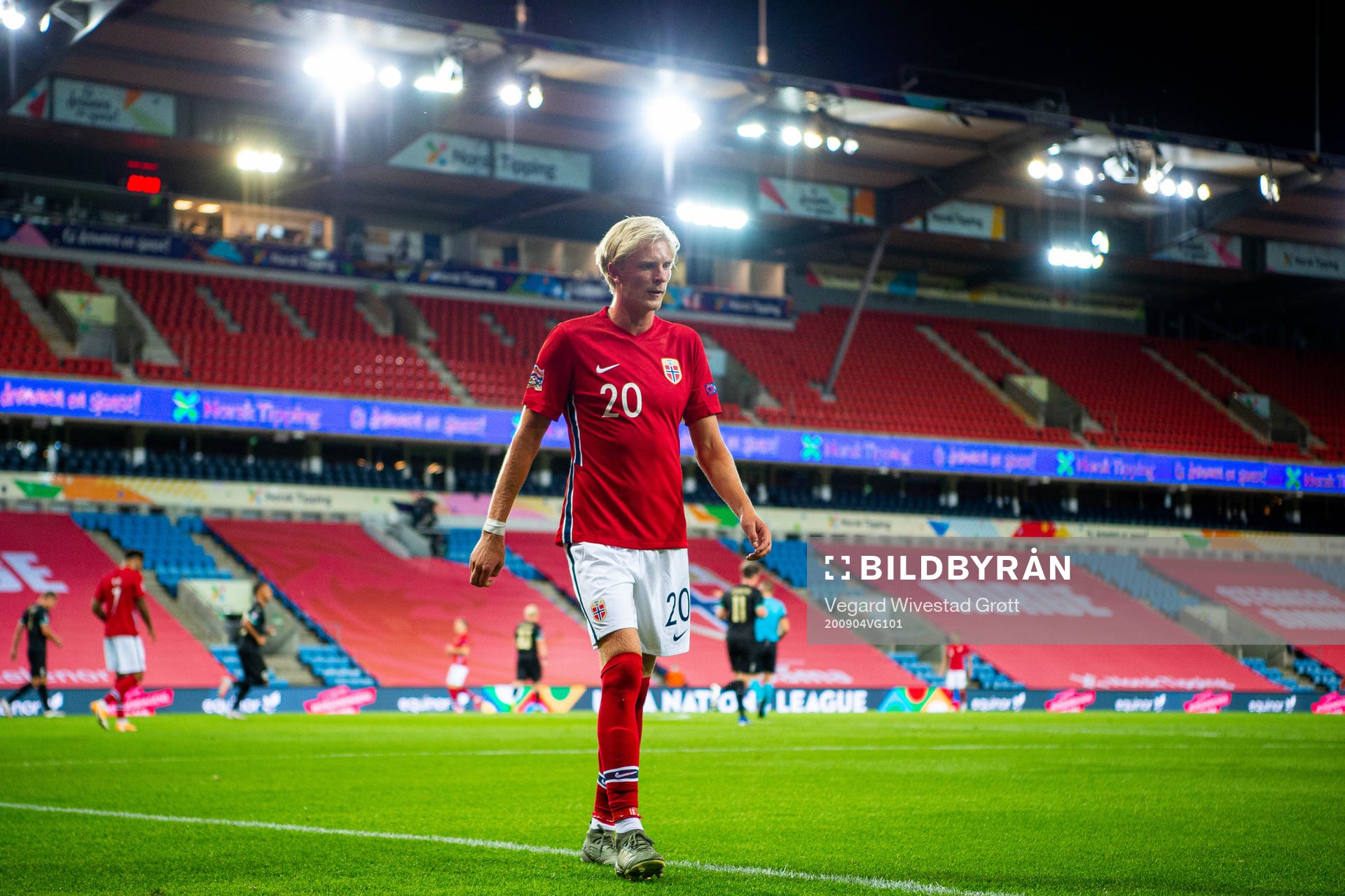 Morten Thorsby of Norway looks dejected