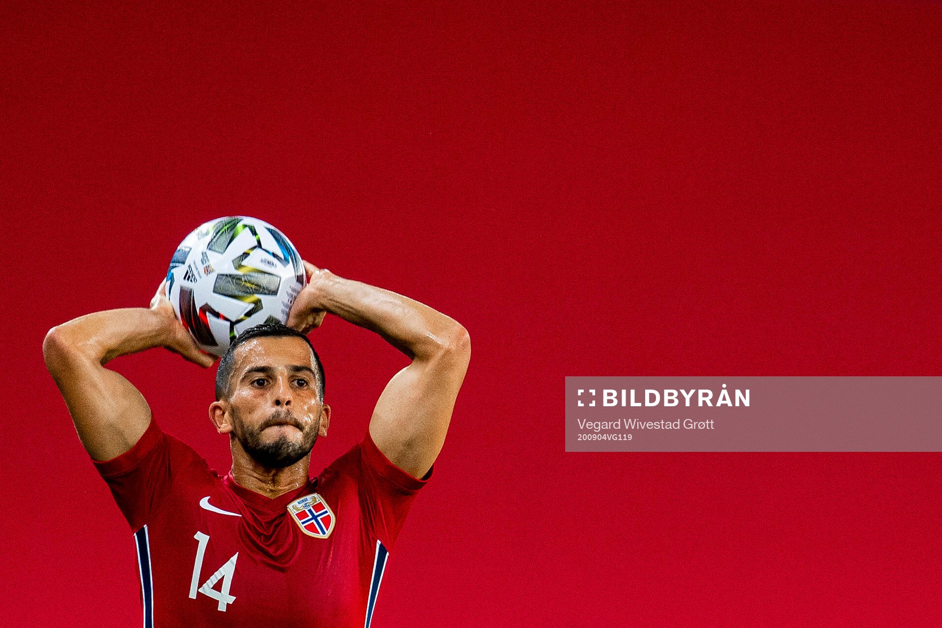 Omar Elabdellaoui of Norway with a throw in