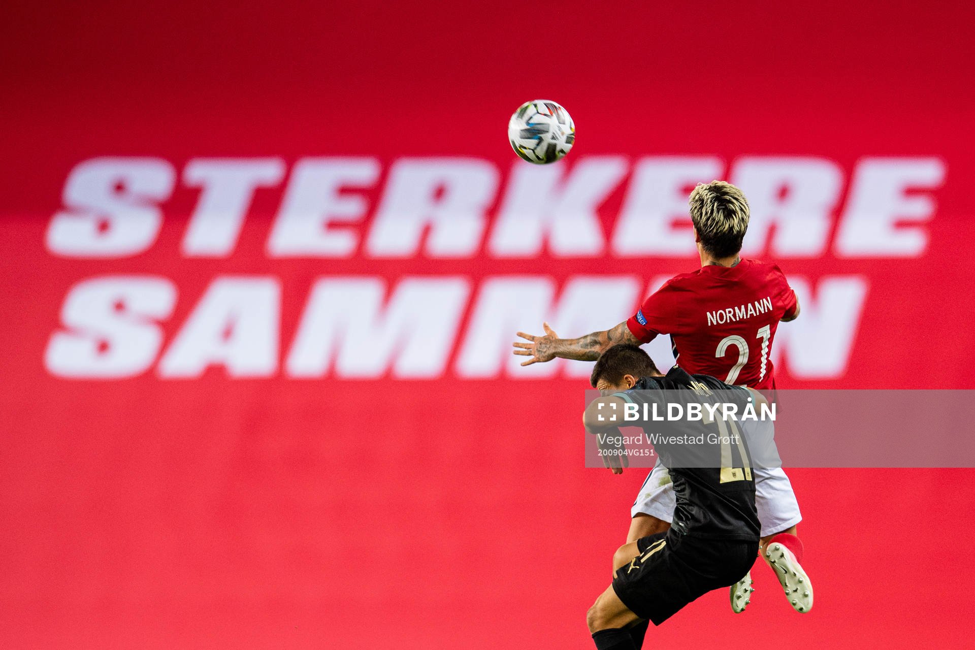 Stefan Lainer of Austria and Mathias Normann of Norway