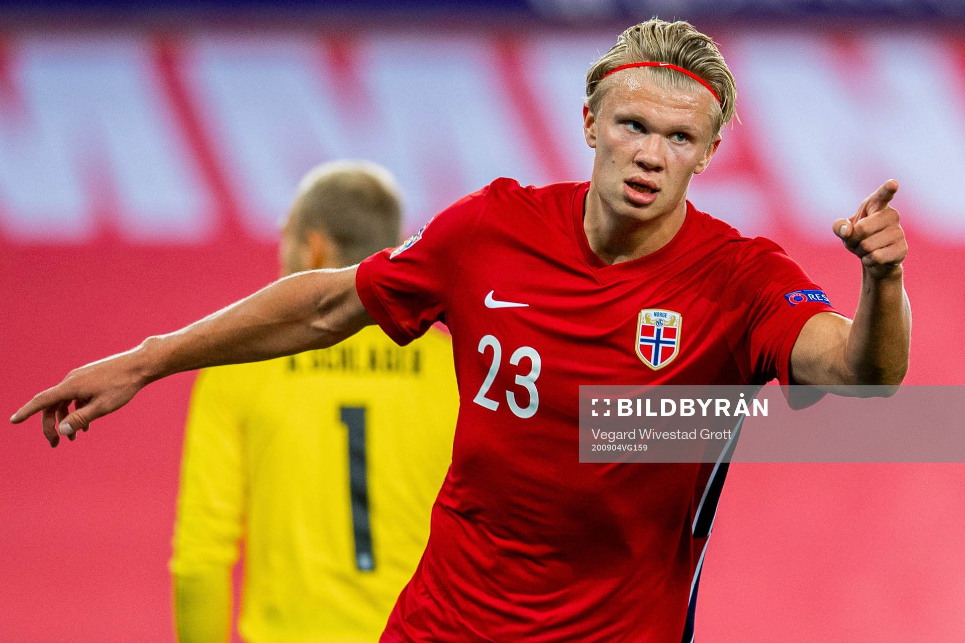 Erling Braut Haaland of Norway celebrates