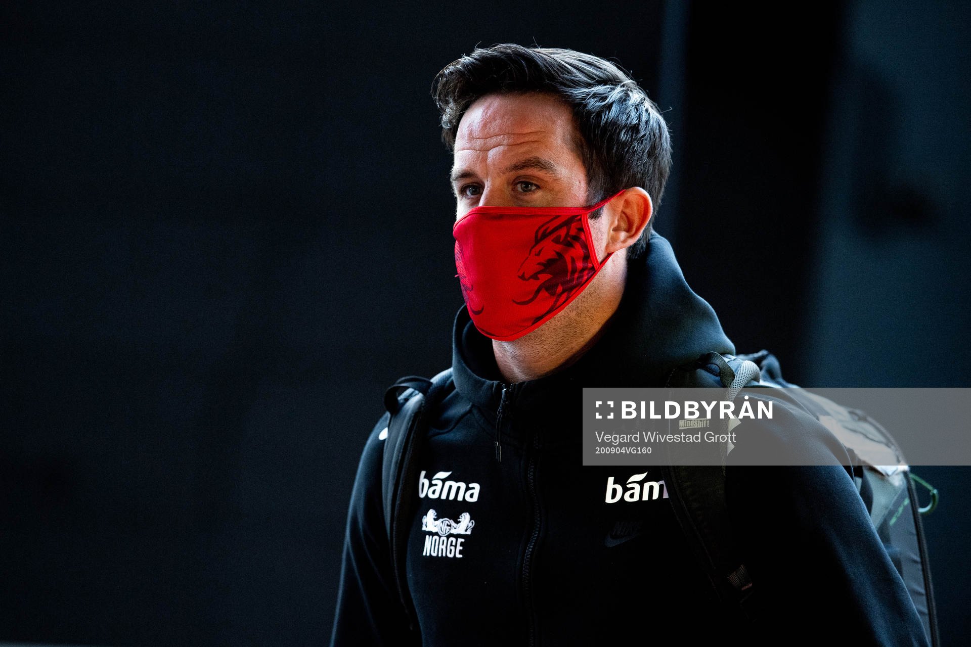 Terje Skeie, video reporter of Norway, arrives wearing a