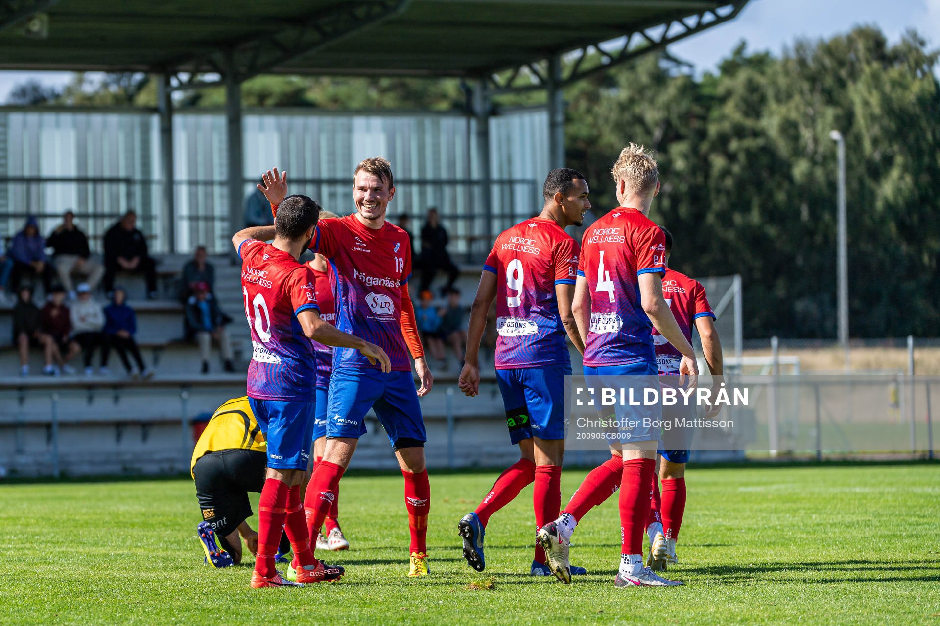 Höganäs spelare jublar