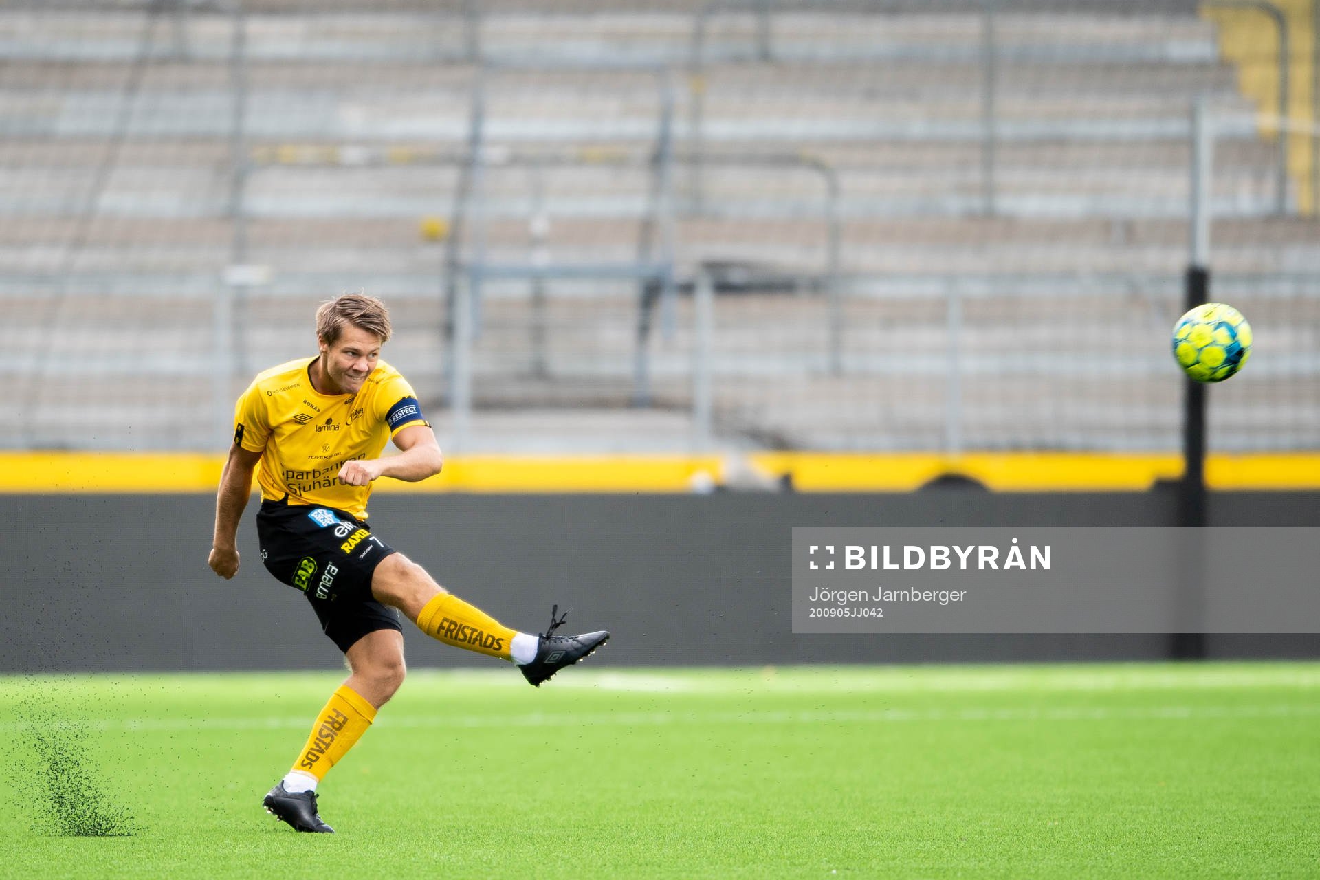 Elfsborgs Gustav Broman under fotbollsmatchen i P19 Allsvenskan mellan Elfsborg och Trelleborg den 5 september 2020 i Borås.