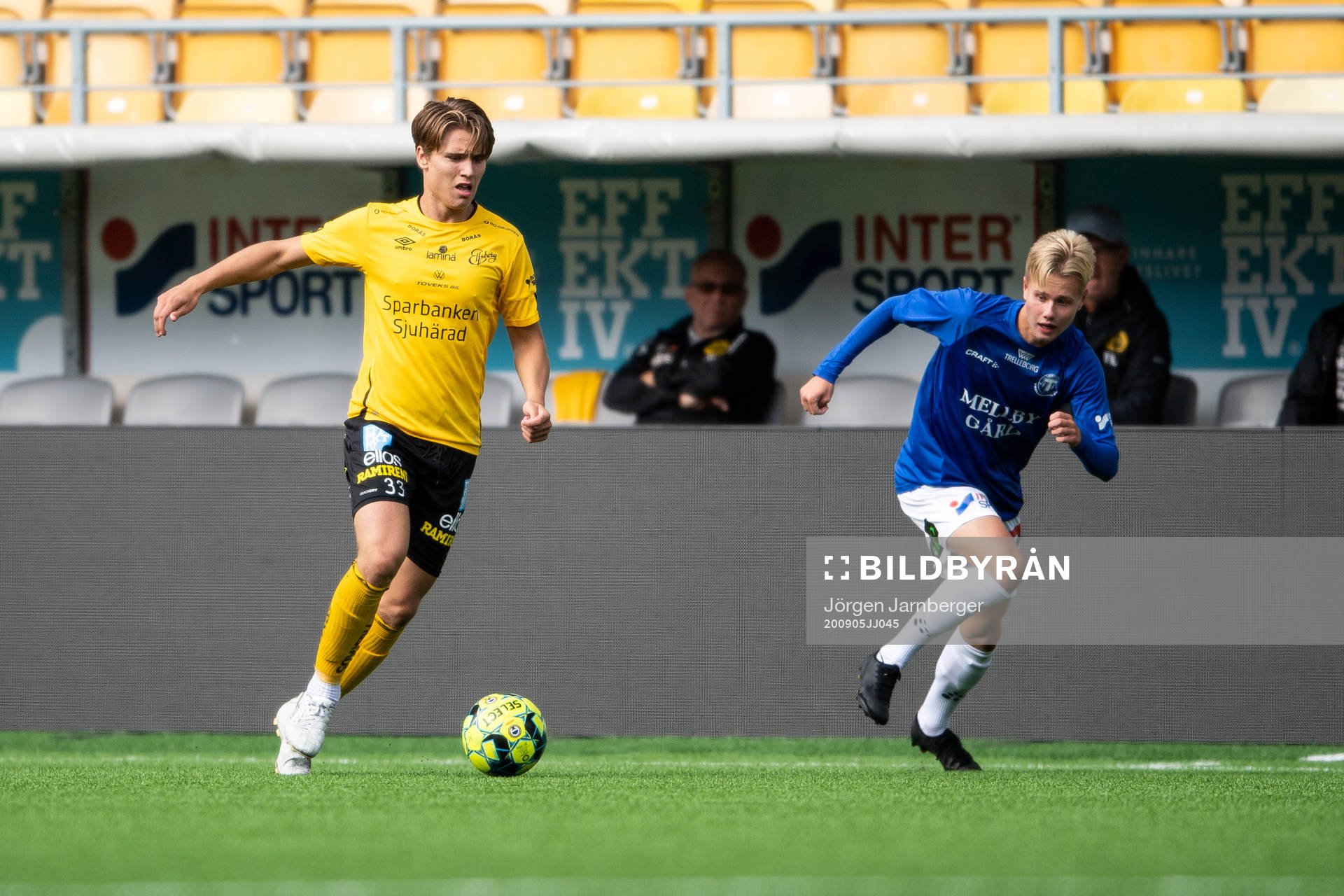 Elfsborgs Oliver Zandén under fotbollsmatchen i P19 Allsvenskan mellan Elfsborg och Trelleborg den 5 september 2020 i Borås.