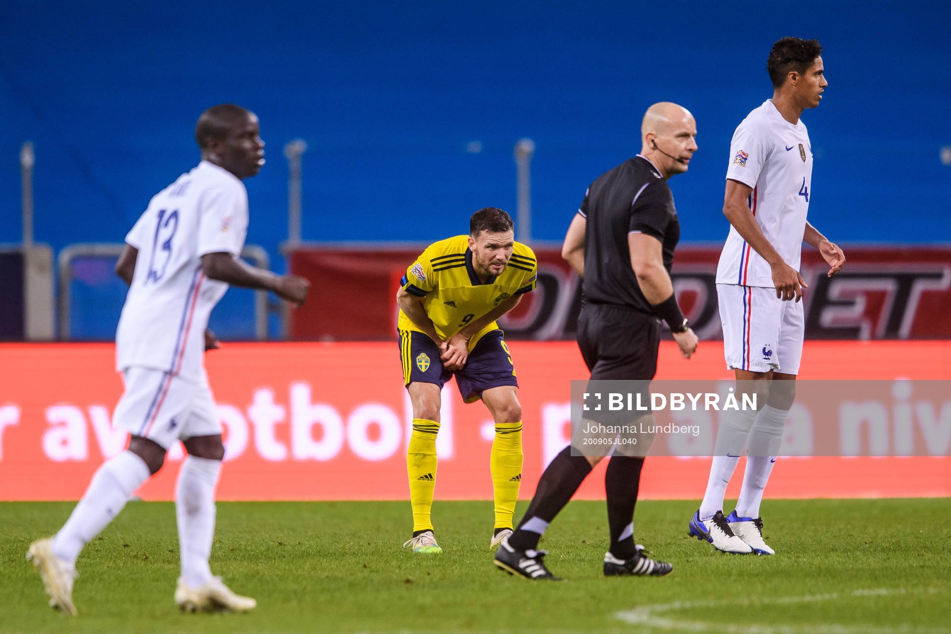 Marcus Berg of Sweden in pain