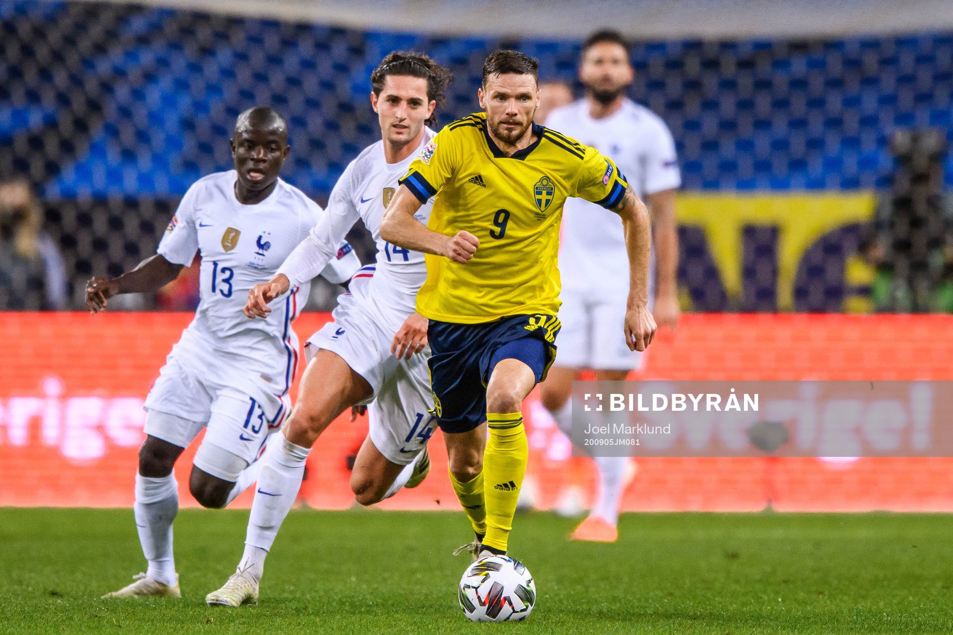 N'Golo Kanté and Adrien Rabiot of France against Marcus