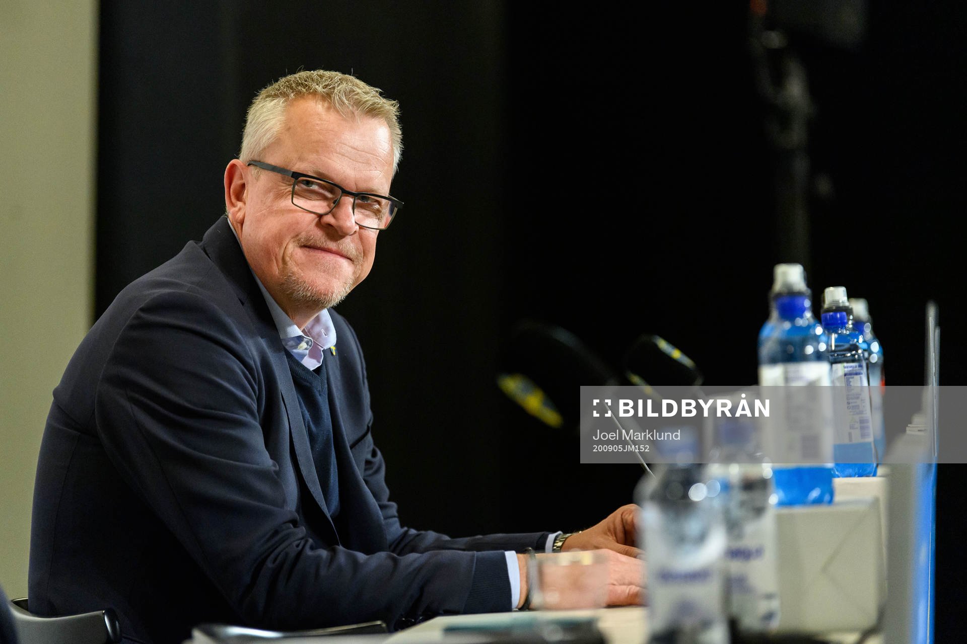 Head coach Janne Andersson of Sweden at a press conference