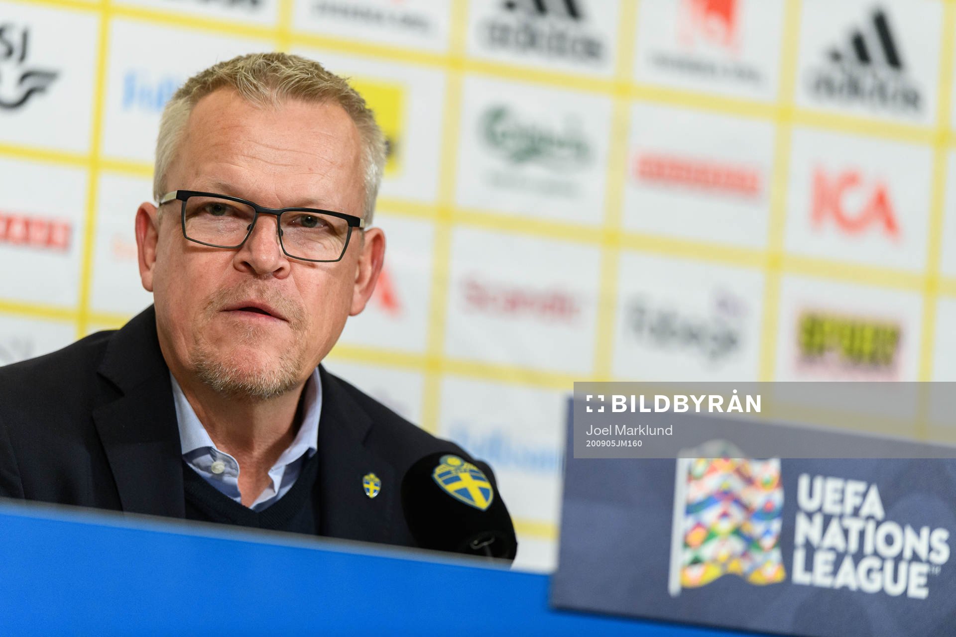 Head coach Janne Andersson of Sweden at a press conference