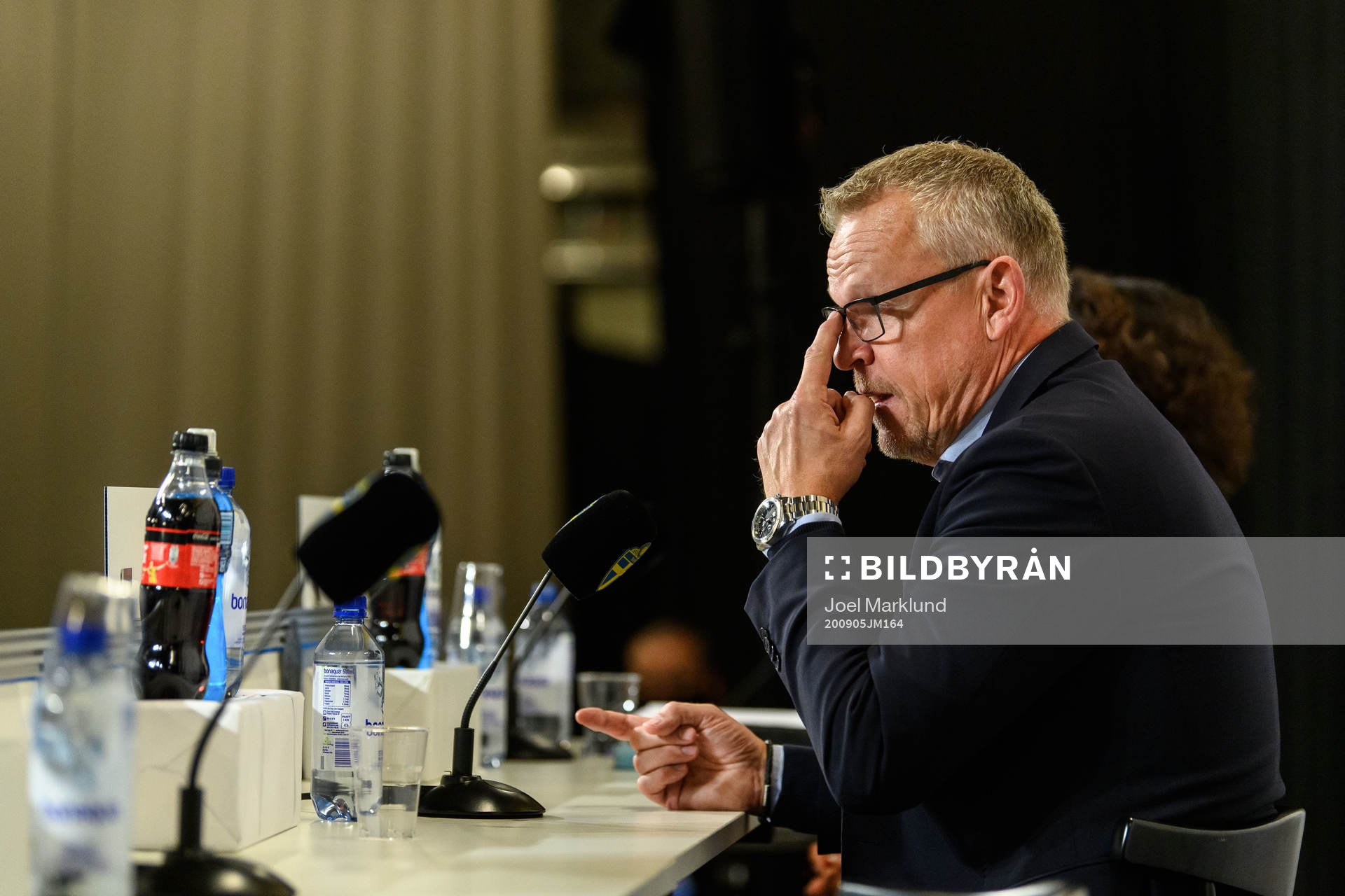 Head coach Janne Andersson of Sweden at a press conference