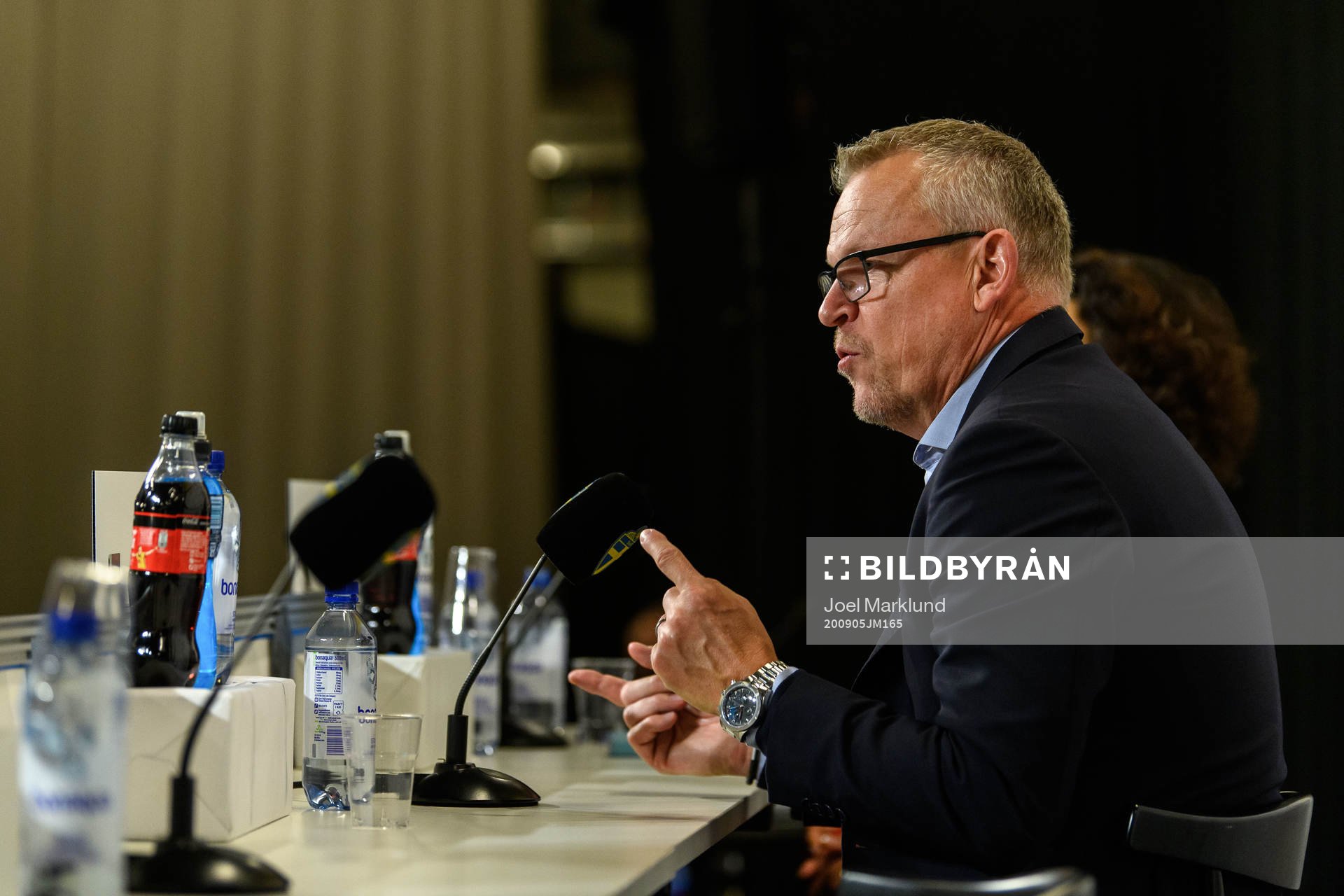 Head coach Janne Andersson of Sweden at a press conference