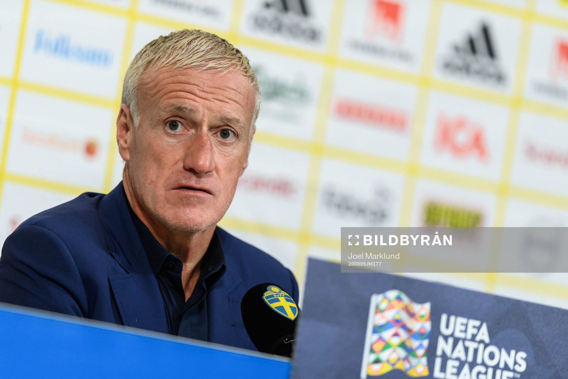 Head coach Didier Deschamps of France at a press conference