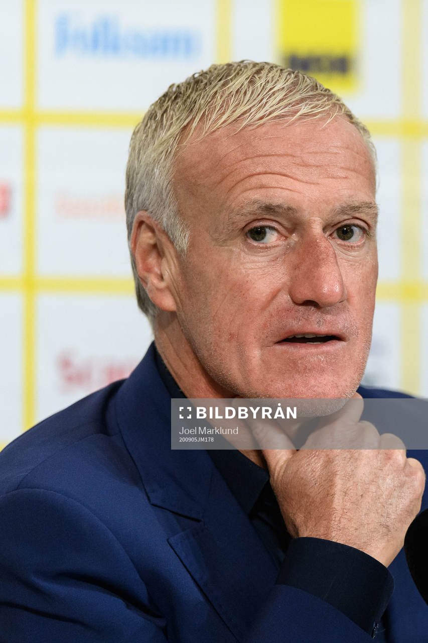 Head coach Didier Deschamps of France at a press conference