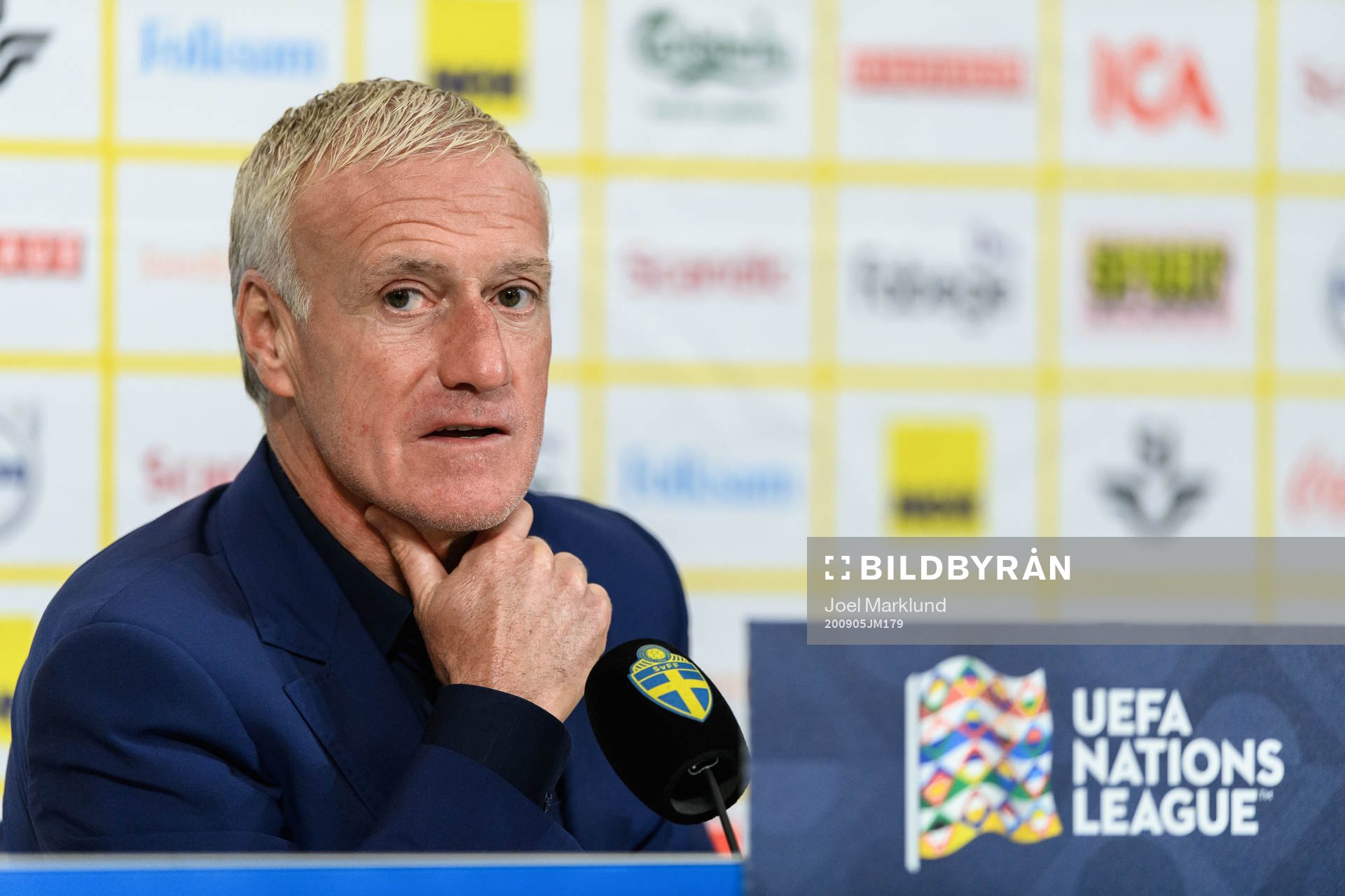 Head coach Didier Deschamps of France at a press conference