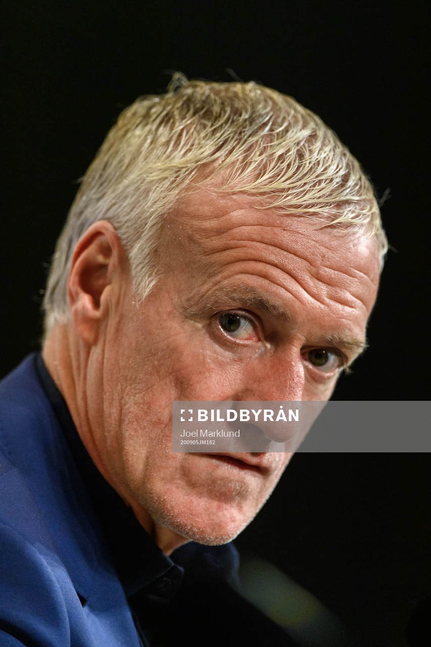 Head coach Didier Deschamps of France at a press conference