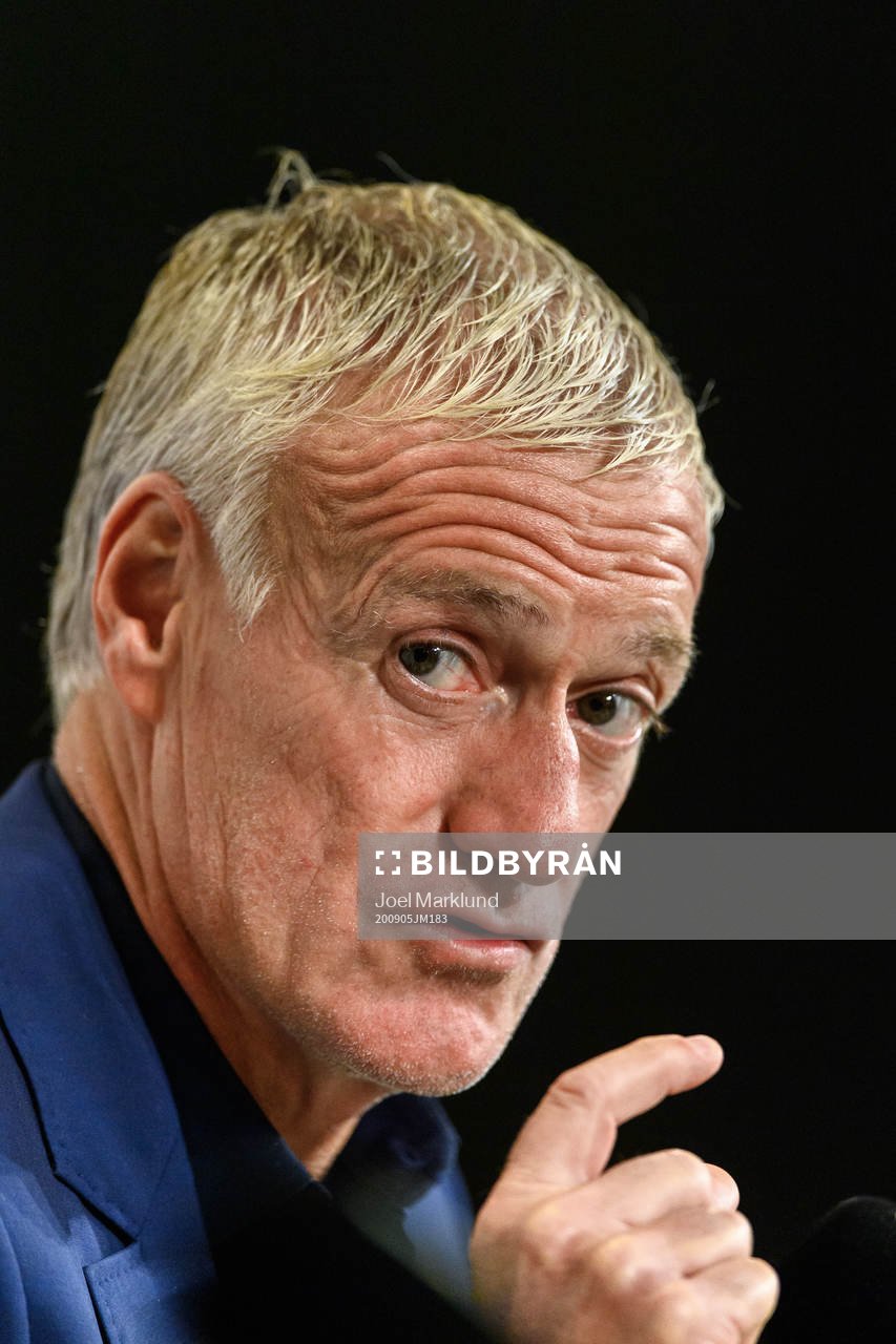 Head coach Didier Deschamps of France at a press conference