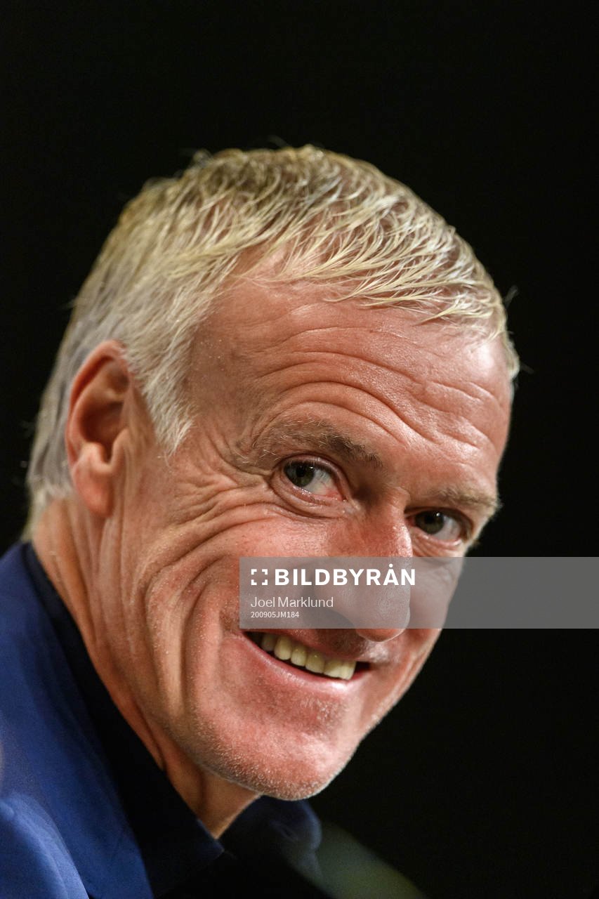 Head coach Didier Deschamps of France at a press conference