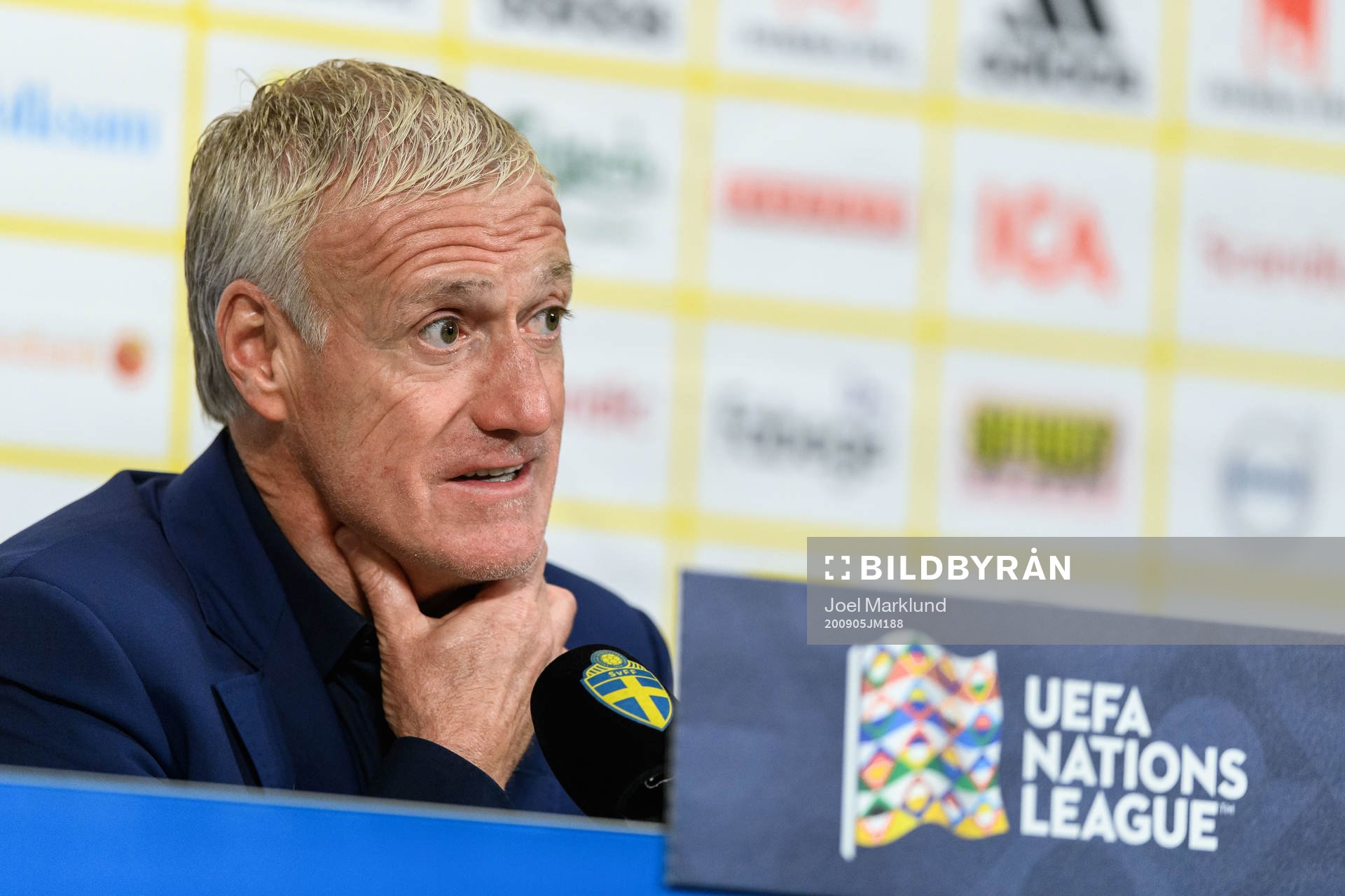 Head coach Didier Deschamps of France at a press conference