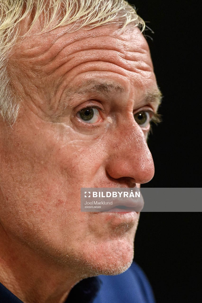 Head coach Didier Deschamps of France at a press conference