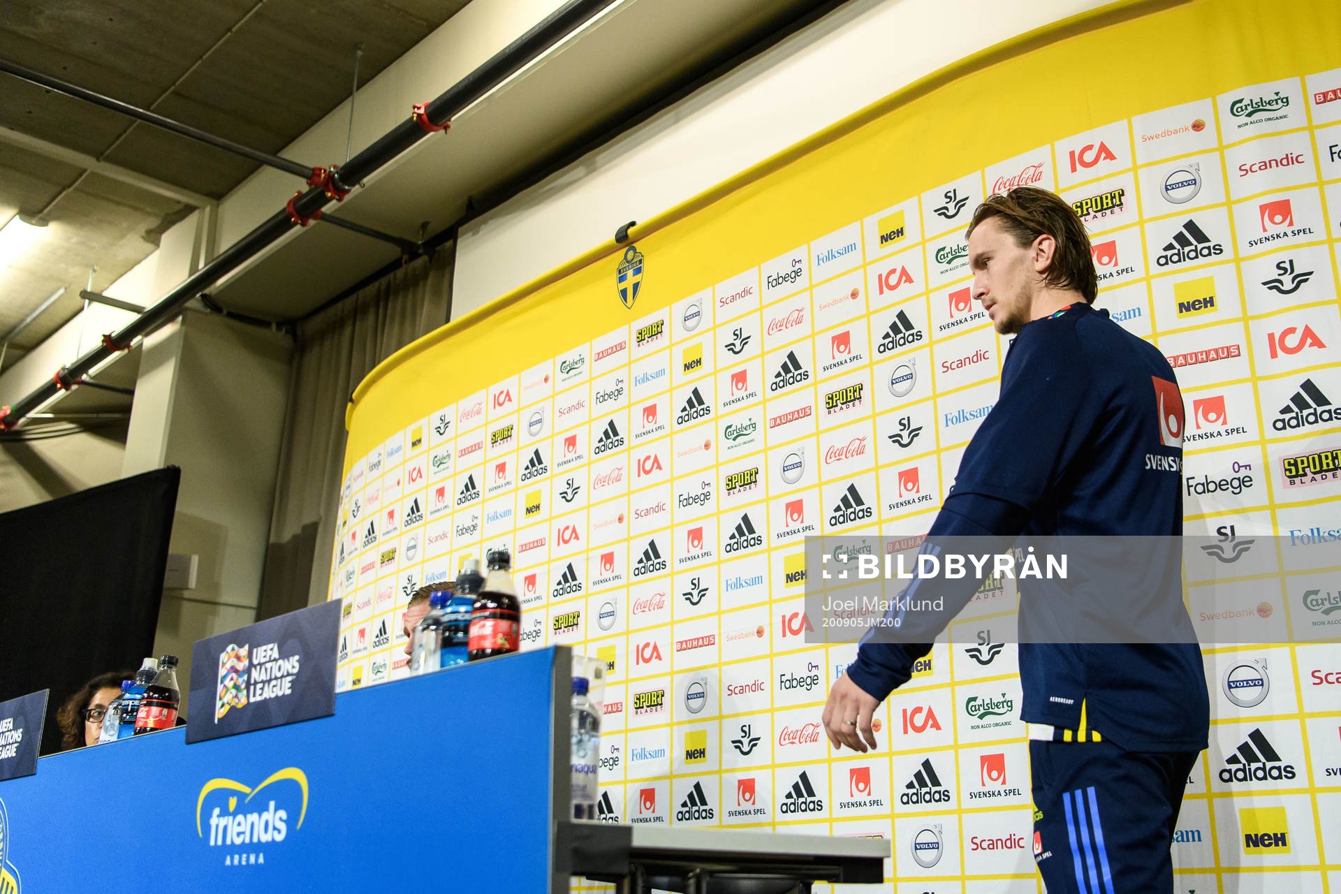 Kristoffer Olsson of Sweden at a press conference