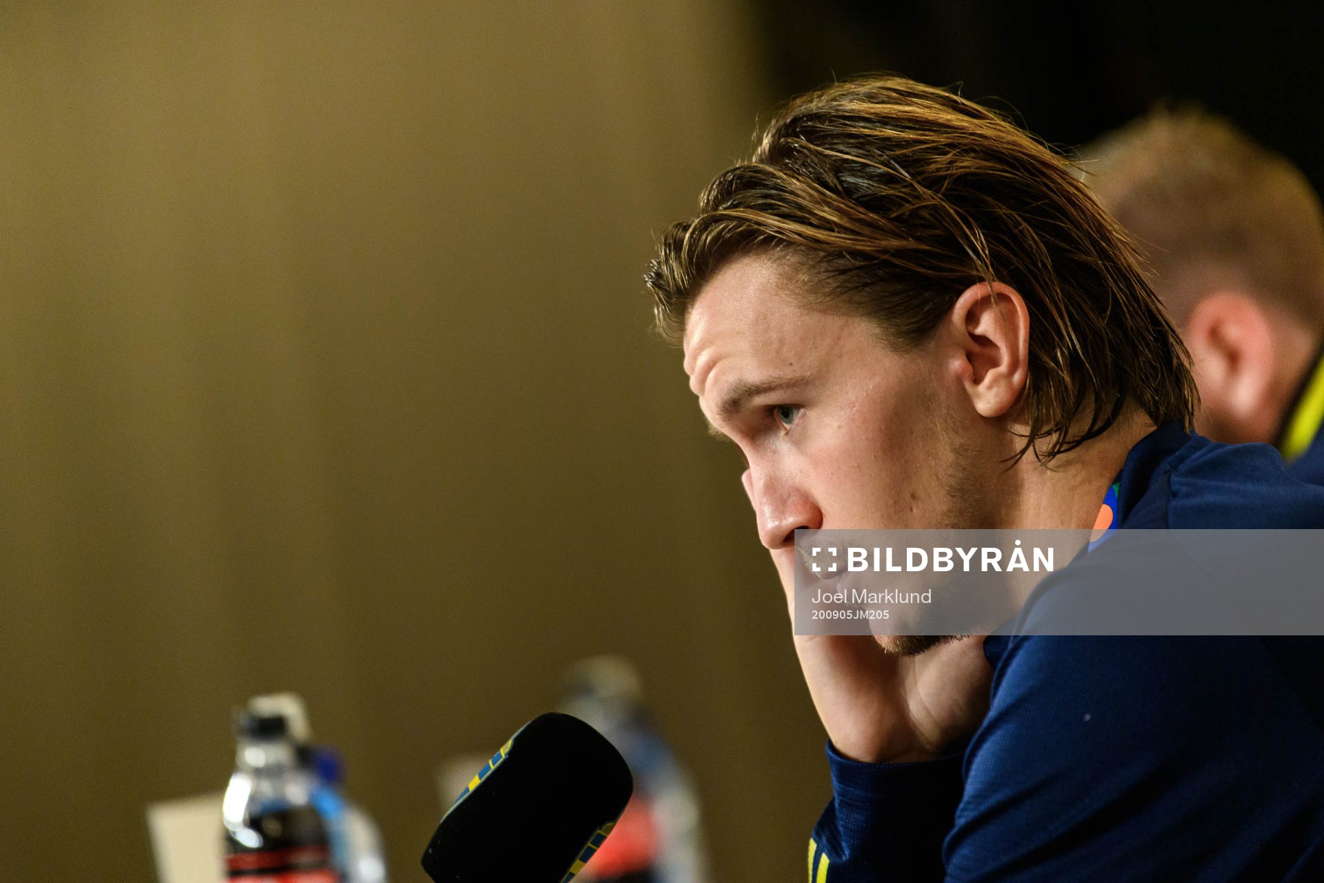 Kristoffer Olsson of Sweden at a press conference