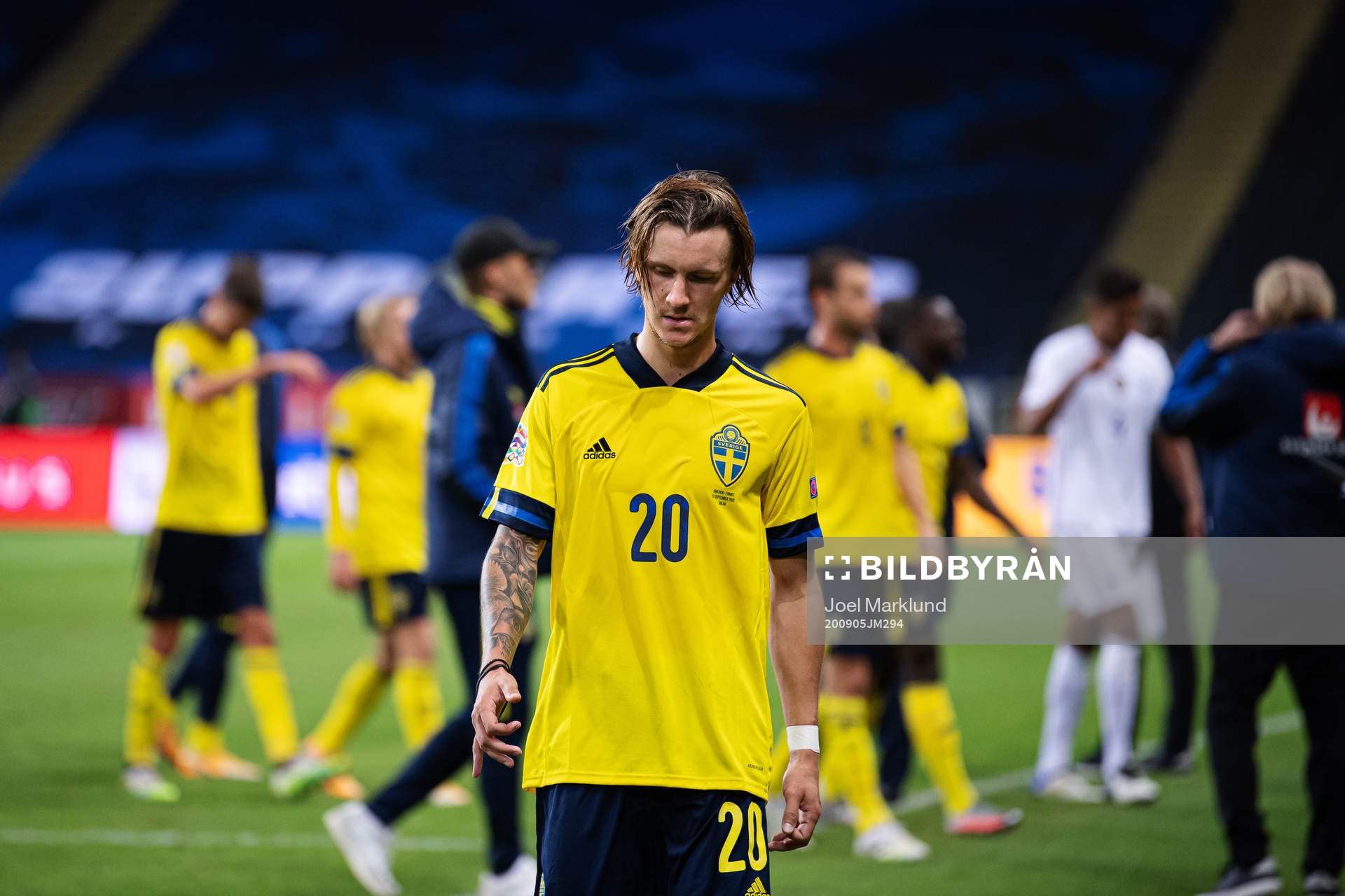 Kristoffer Olsson of Sweden looks dejected