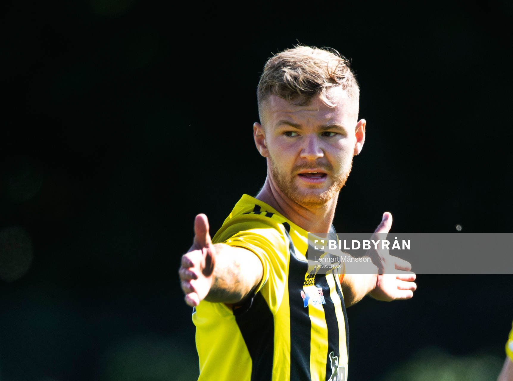 IFK Hässleholms William Andersson i matchen mellan Nosaby IF och IFK Hässleholm i Kristianstad den 5 september 2020.