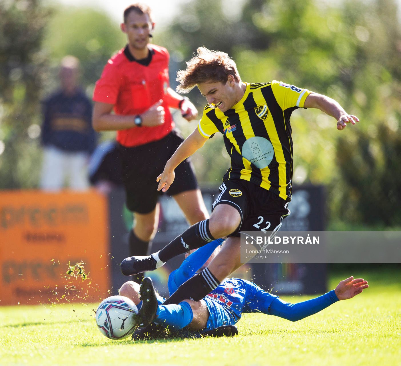 IFK Hässleholms Isaac Holmberg i matchen mellan Nosaby IF