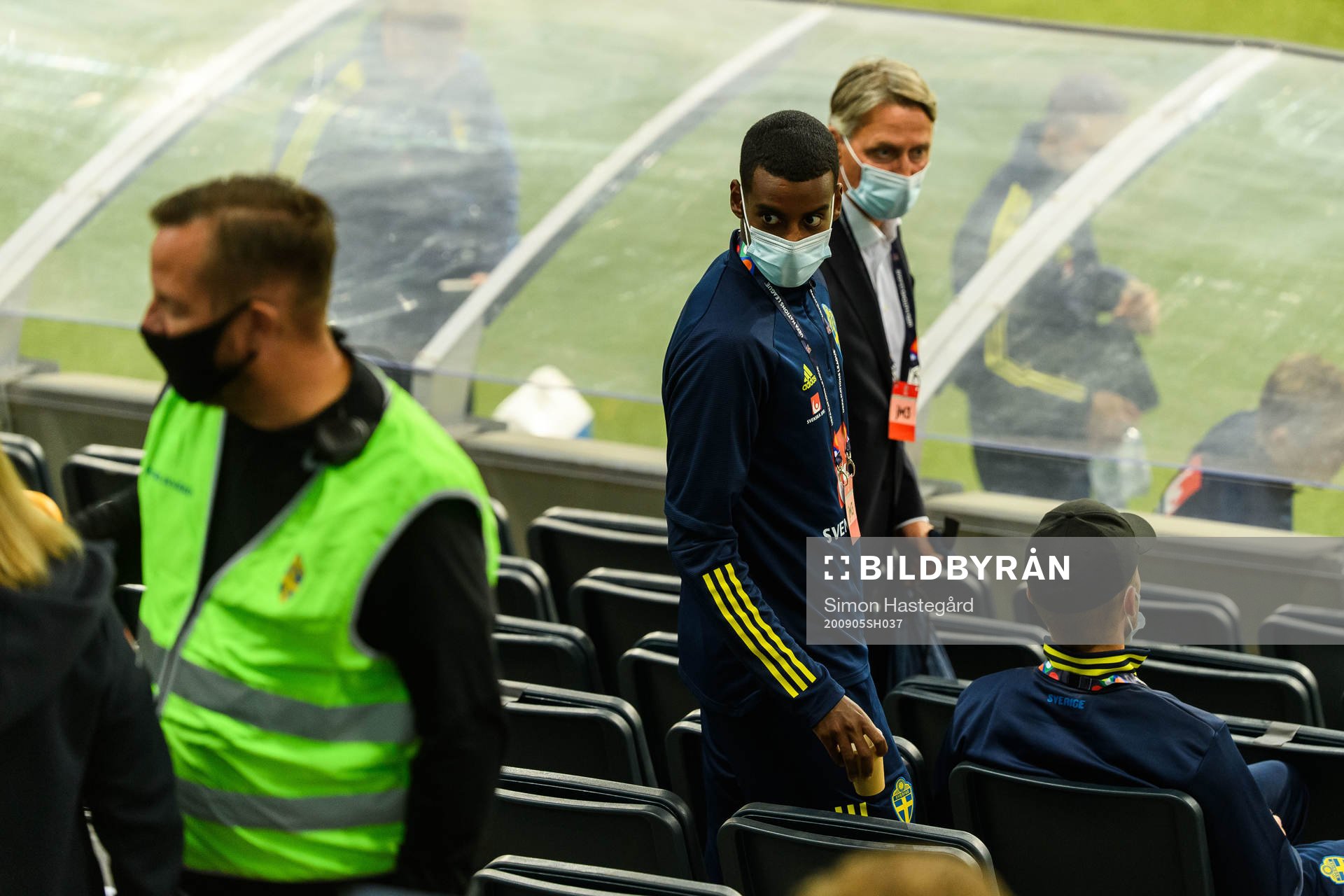 Alexander Isak of Sweden in the stands