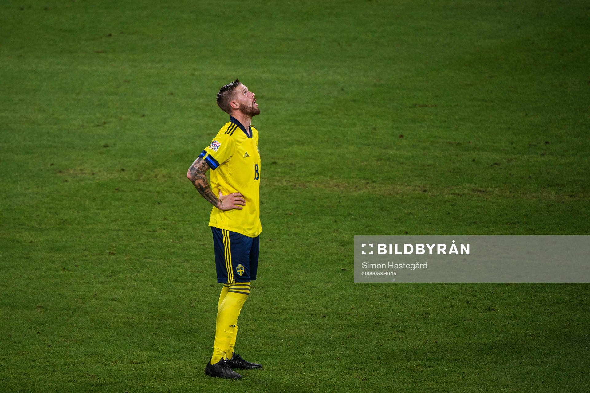Pontus Jansson of Sweden looks dejected
