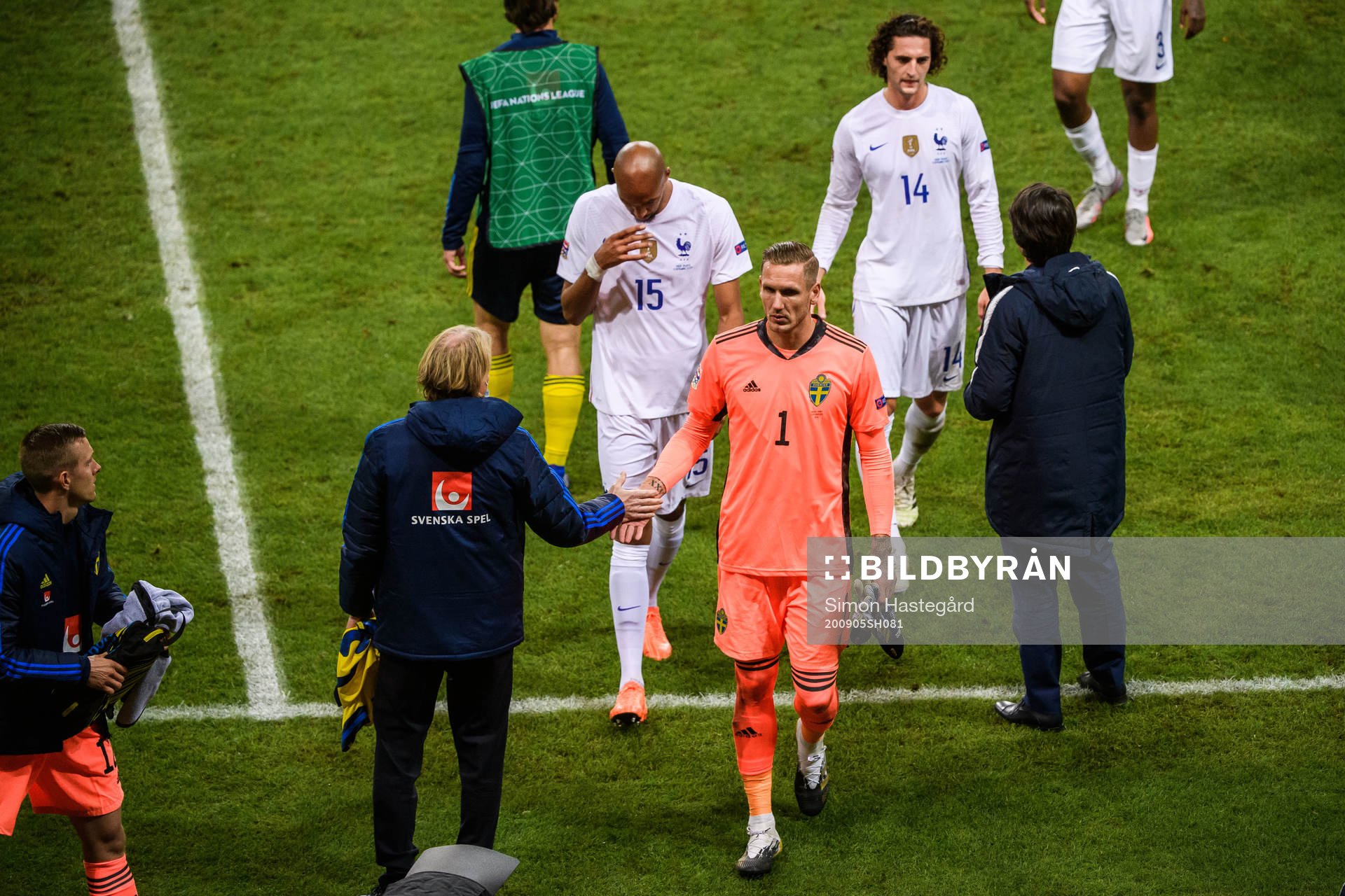 Goalkeeper Robin Olsen of Sweden looks dejected