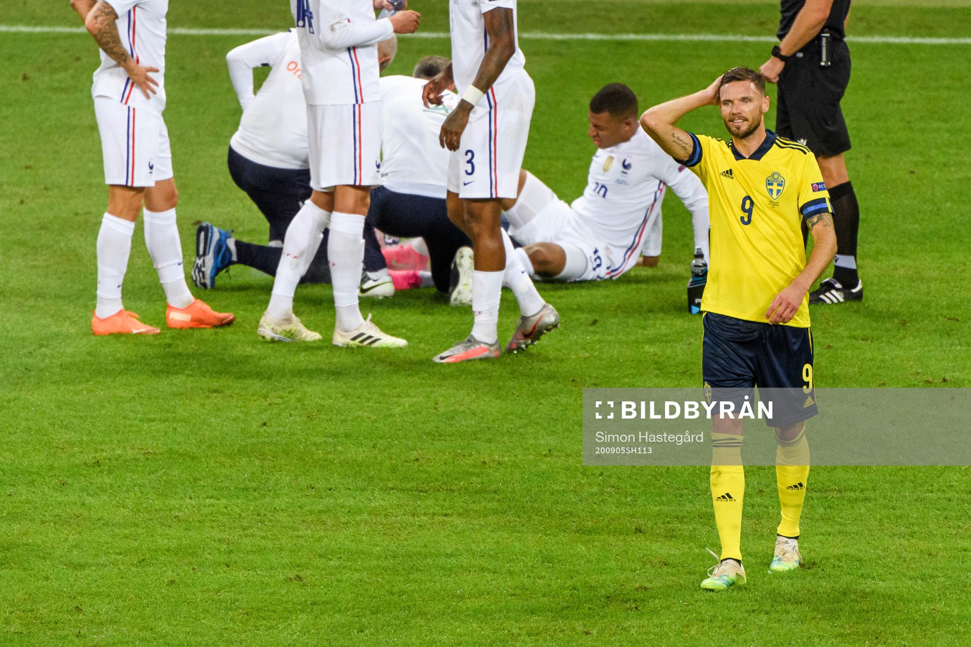 Marcus Berg of Sweden looks dejected